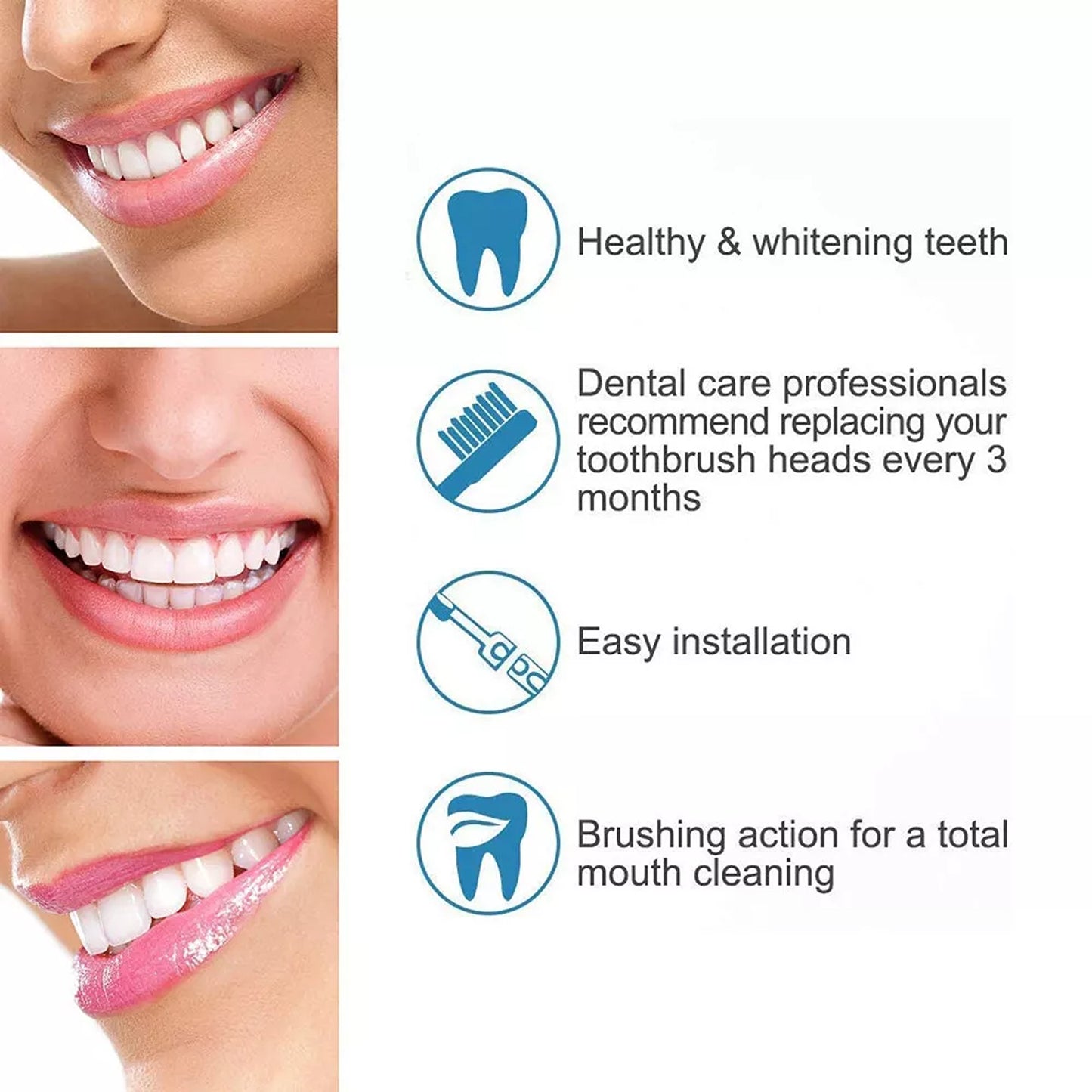 20pcs Replacement Toothbrush Heads Compatible with Oral B Electric Toothbrushes