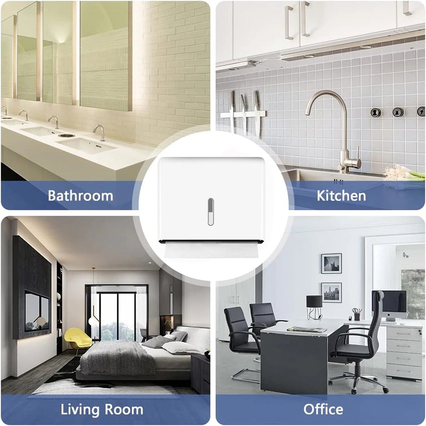 Durable Wall Mounted Paper Towel Rack for Kitchen and Bathroom