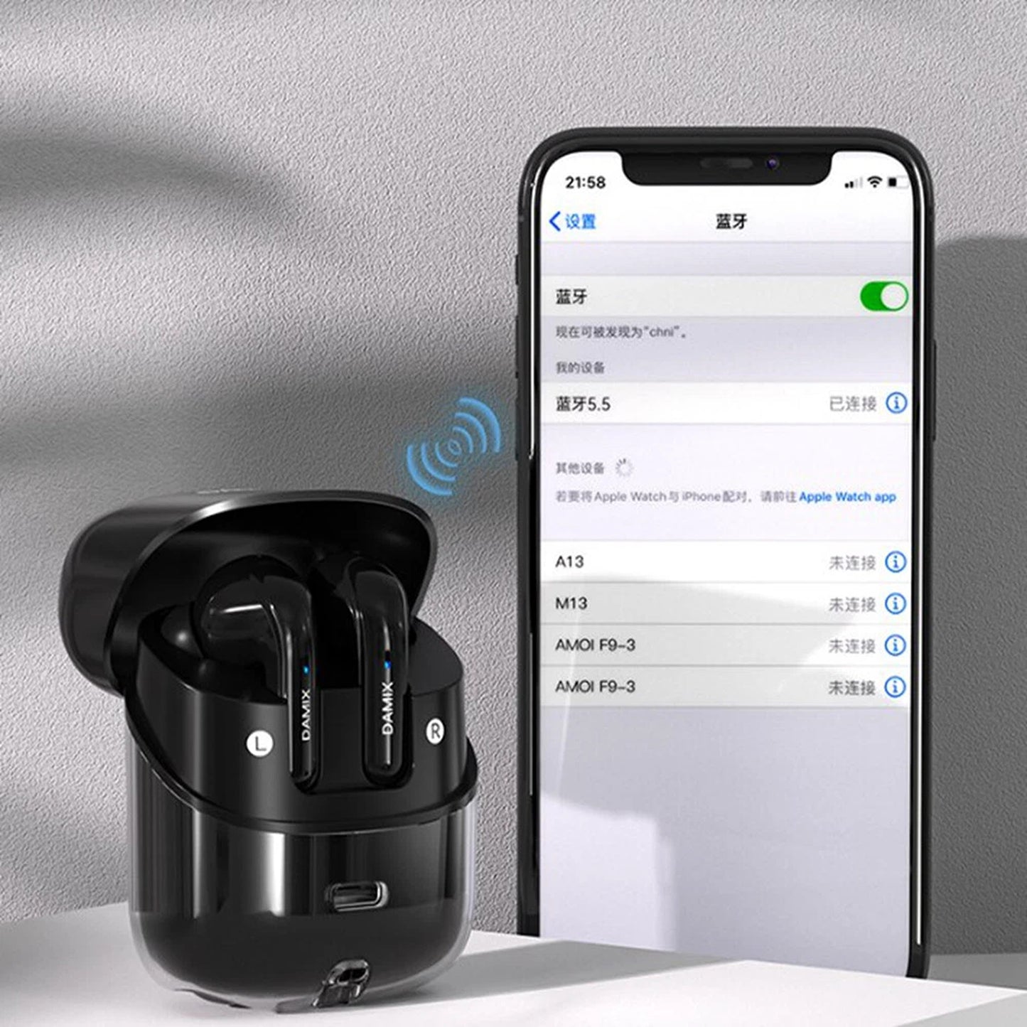 TWS Wireless Bluetooth Earbuds for iPhone Samsung and Android