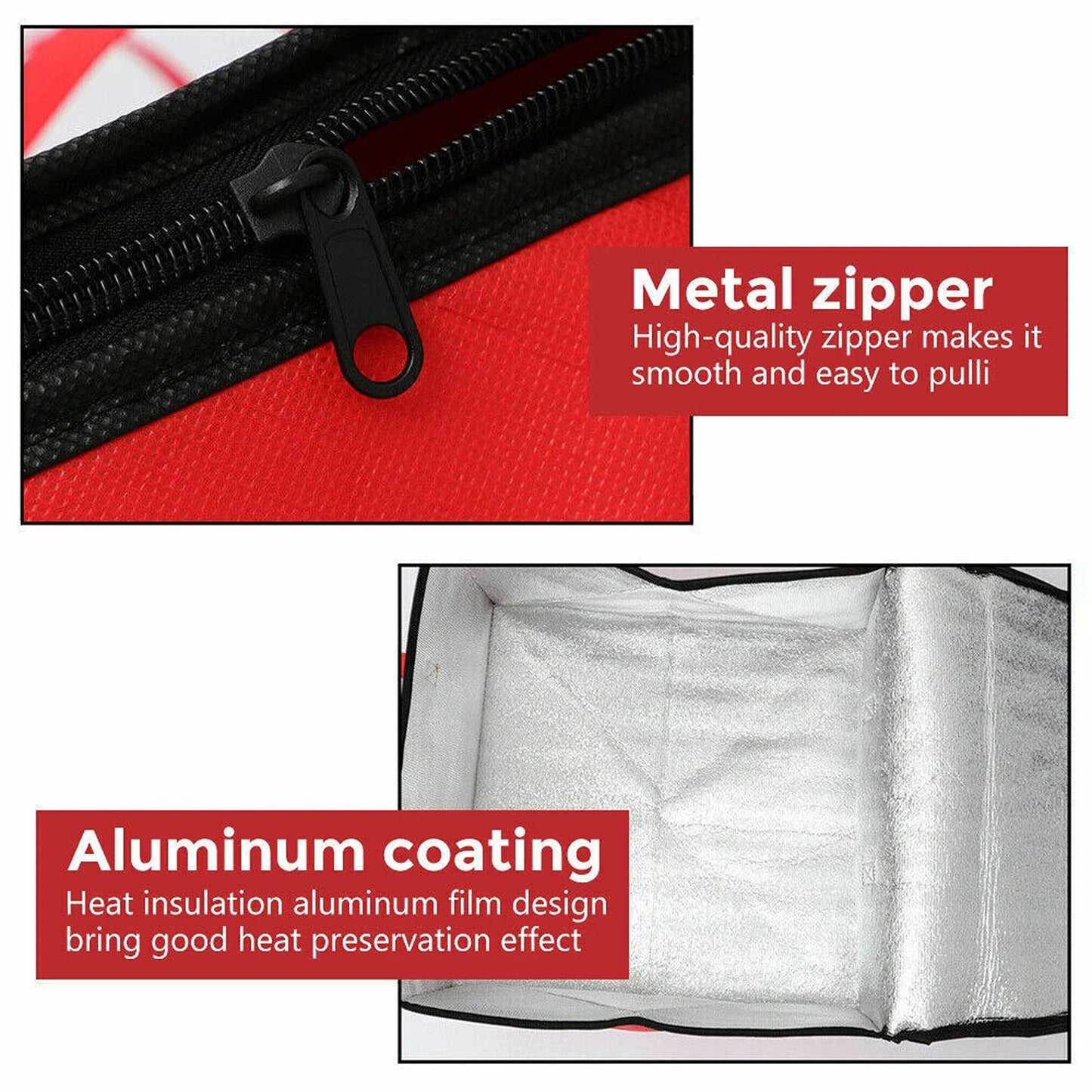 Reusable Insulated Delivery Bag for Food Transport and Storage