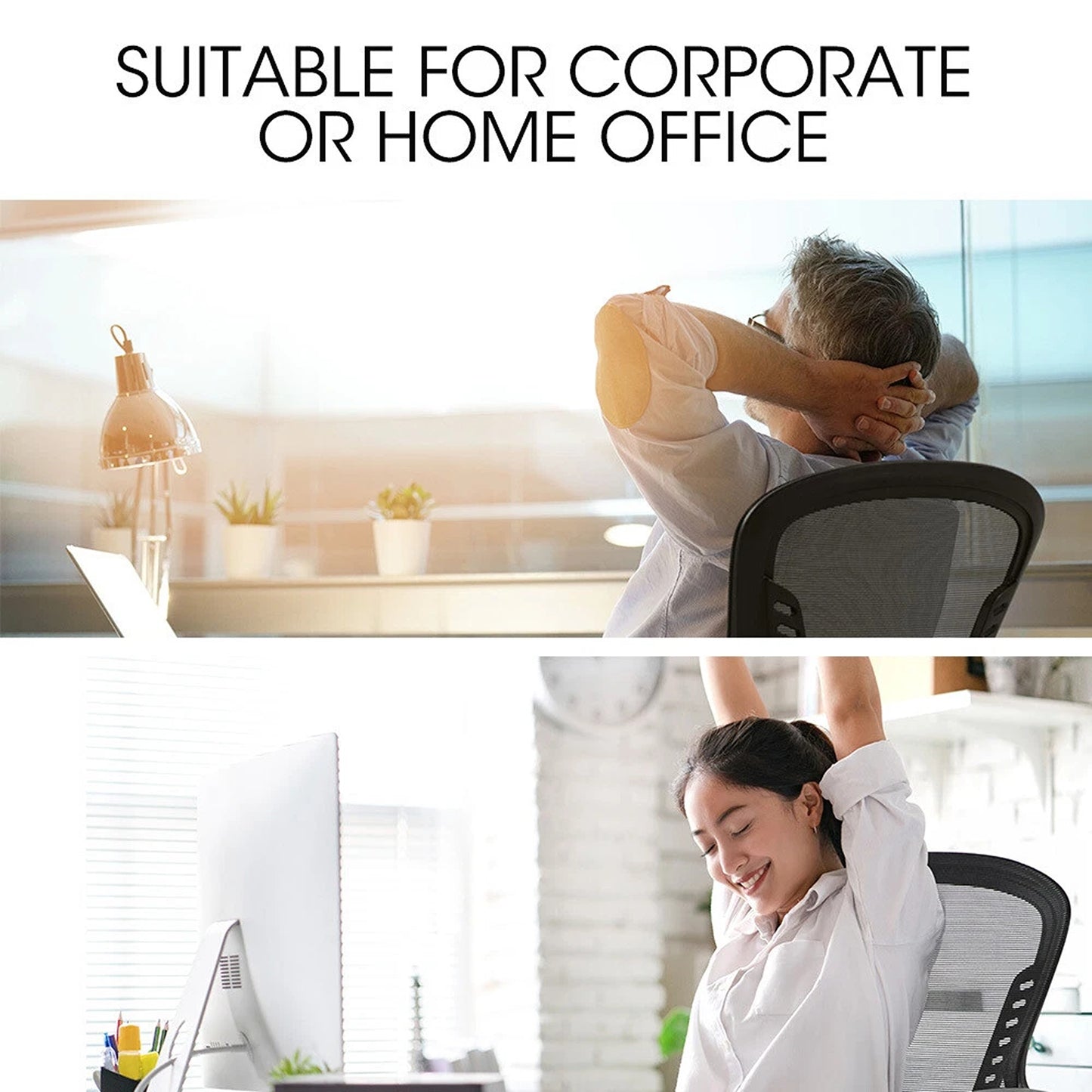 Ergonomic Office Desk Chair Mesh Comfortable Computer Study Chair Black