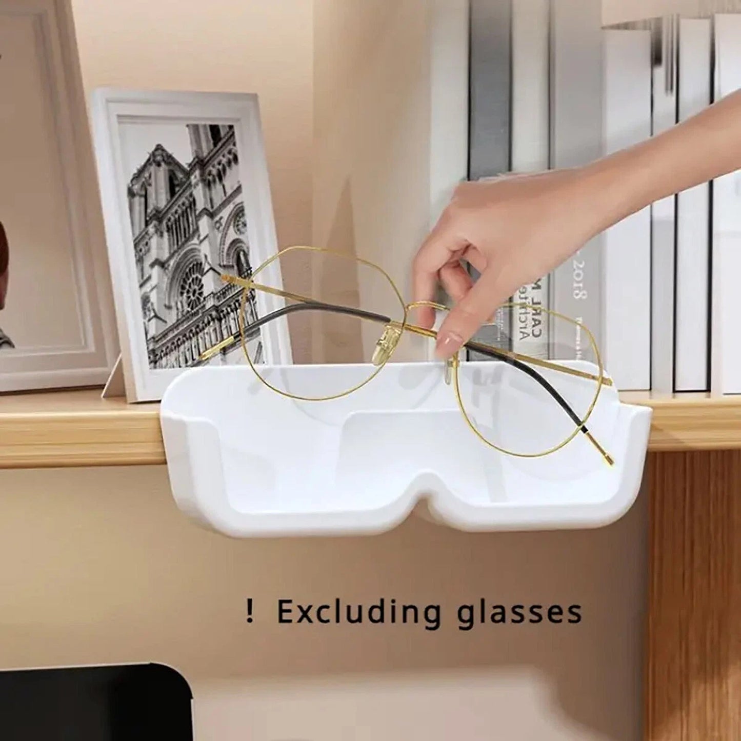 6 Pack Wall Eyeglass Display Shelf and Storage Holder