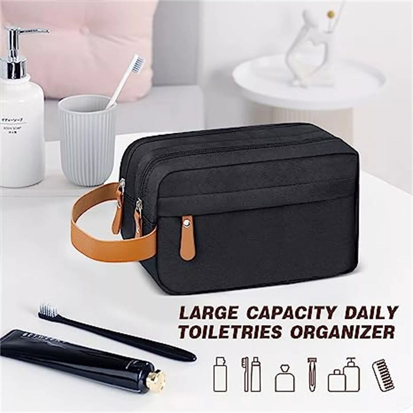 Travel Toiletry Bag Waterproof Wash Bag Cosmetic and Bathroom Organizer