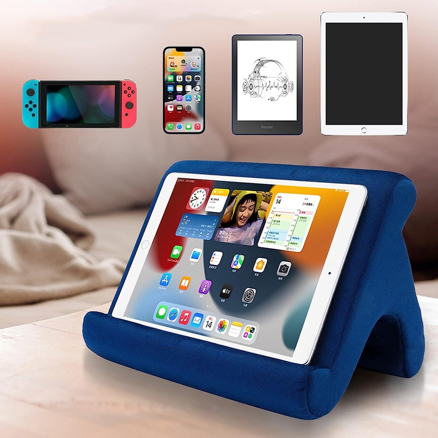 Reading Cushion Tablet Pillow Stands For iPad