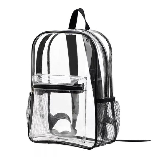 Transparent Clear Backpack PVC School and Travel Bag with Shoulder Straps