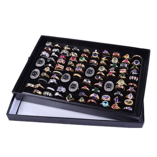 100 Slot Jewelry Tray Holder for Organizing Rings and Earrings