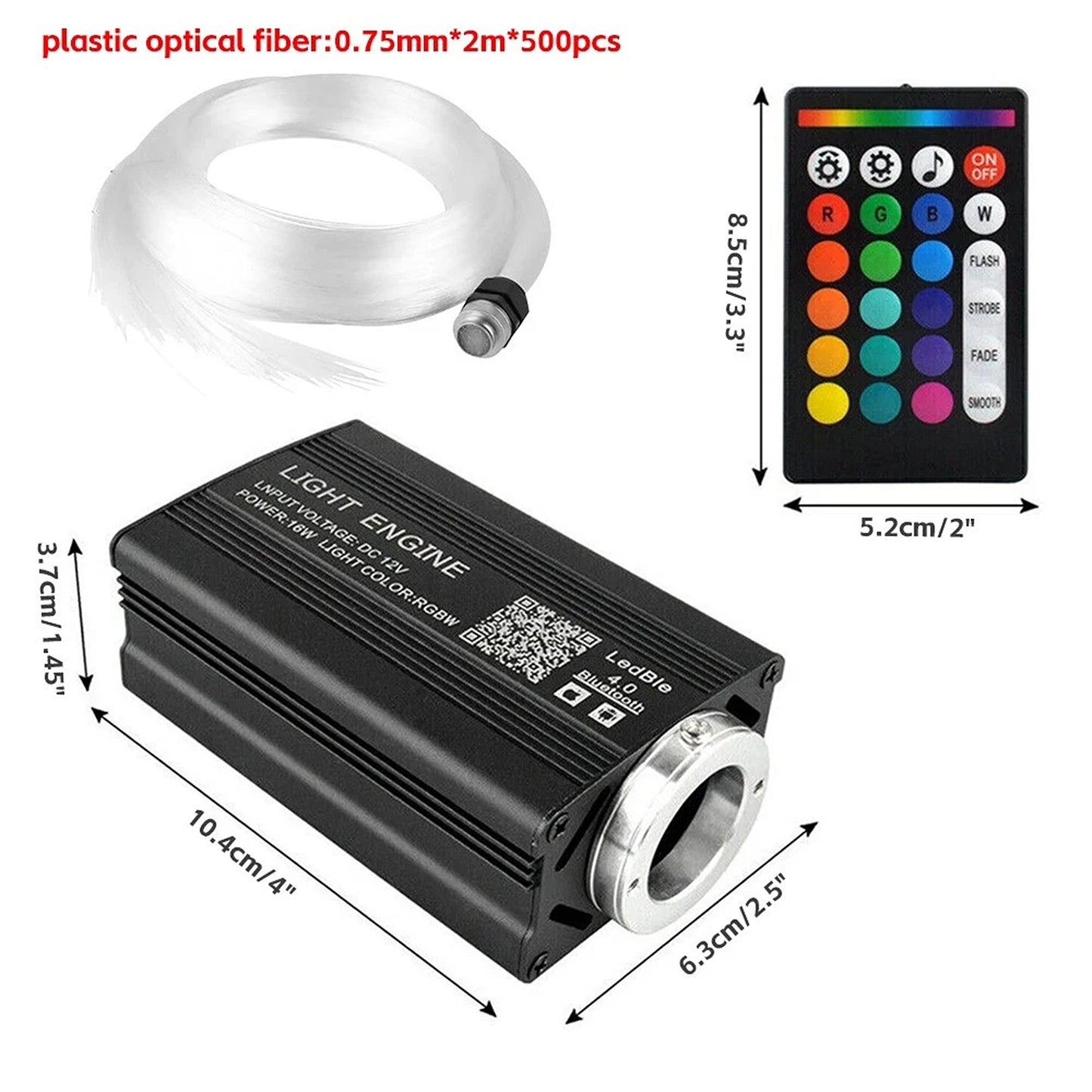 500 Piece LED Starlight Headliner Kit for Car and Home