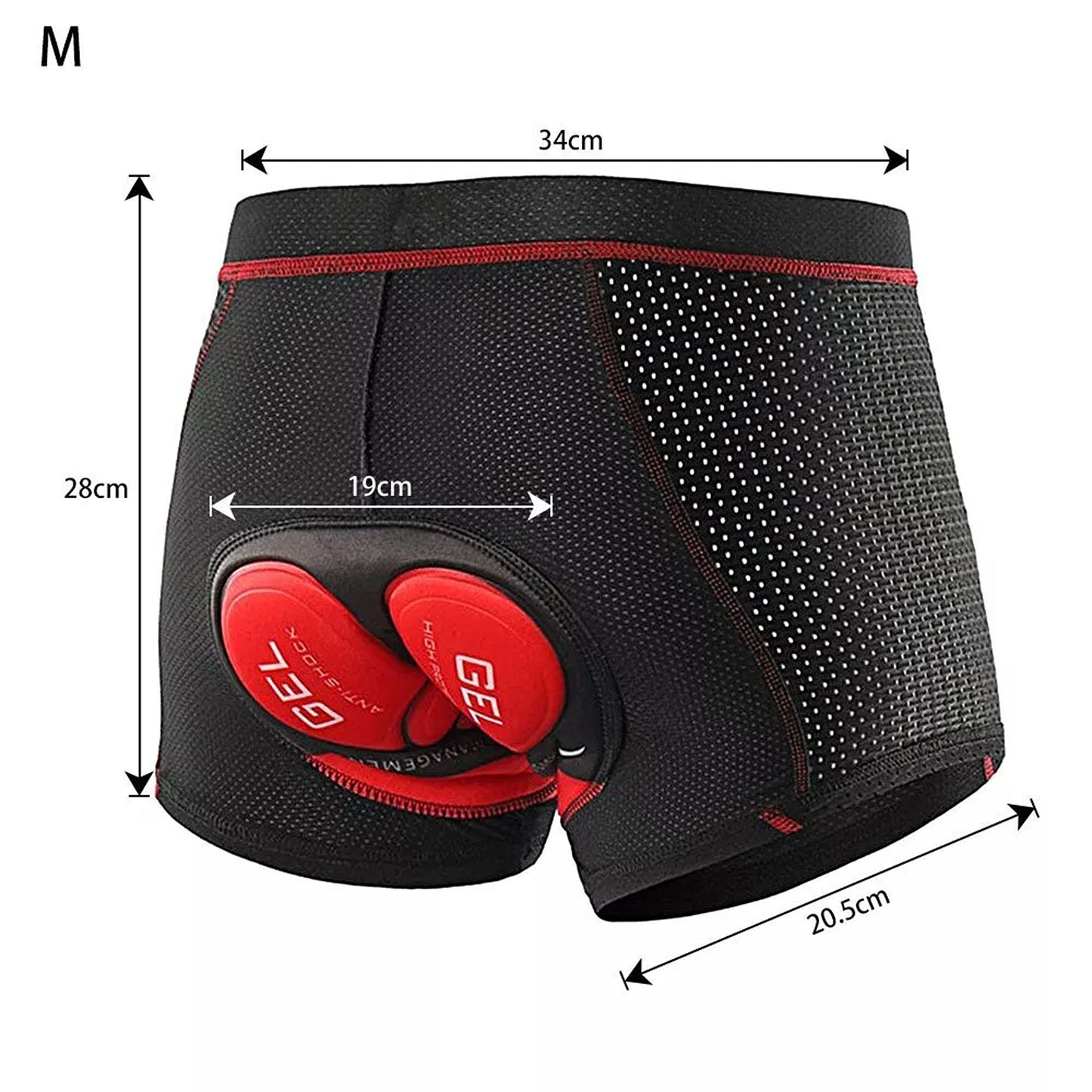 Comfort Fit 5D Gel Padded Cycling Shorts for Men