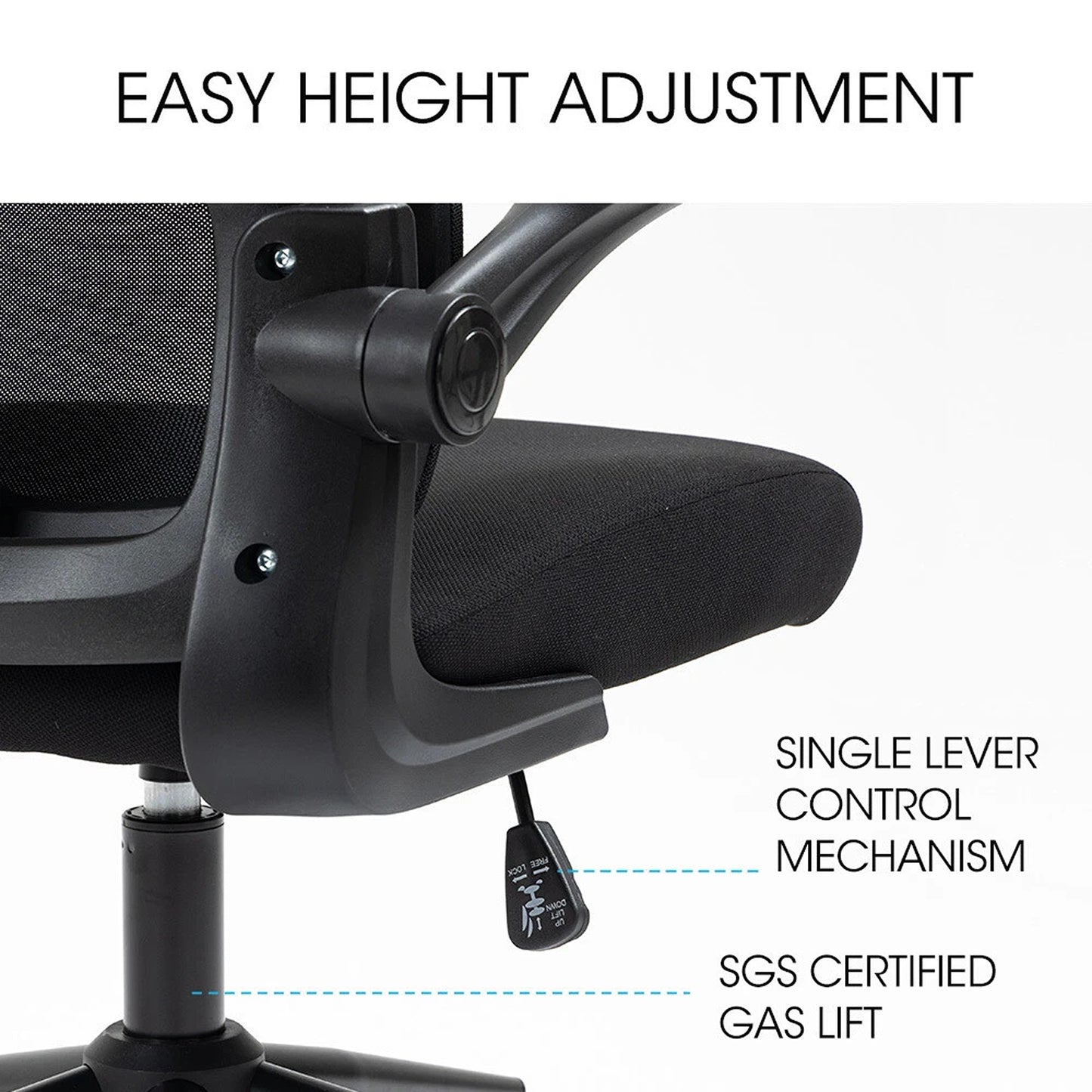 Ergonomic Office Computer Chair Mesh Executive Desk Chair with Headrest Black