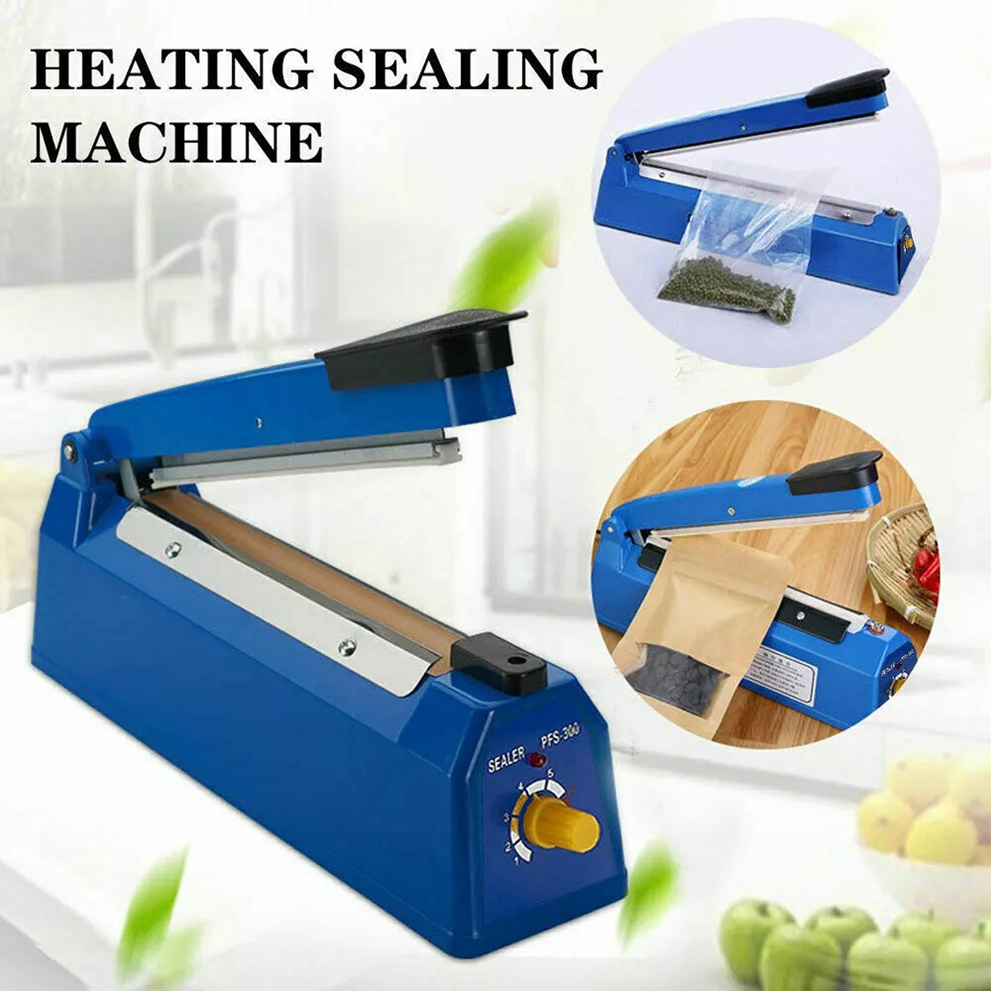 Impulse Heat Sealer Machine for Plastic Poly Bags 200mm 300mm 400mm Sizes