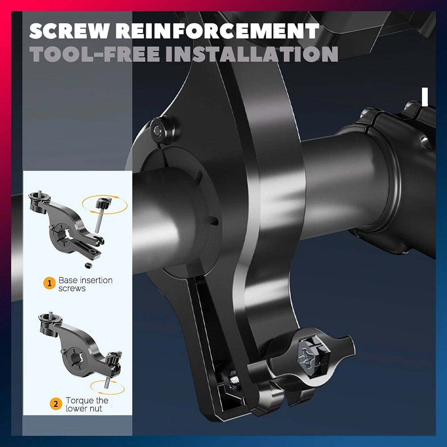 360 Degree Rotating Phone Holder Mount for Motorcycle and Bicycle
