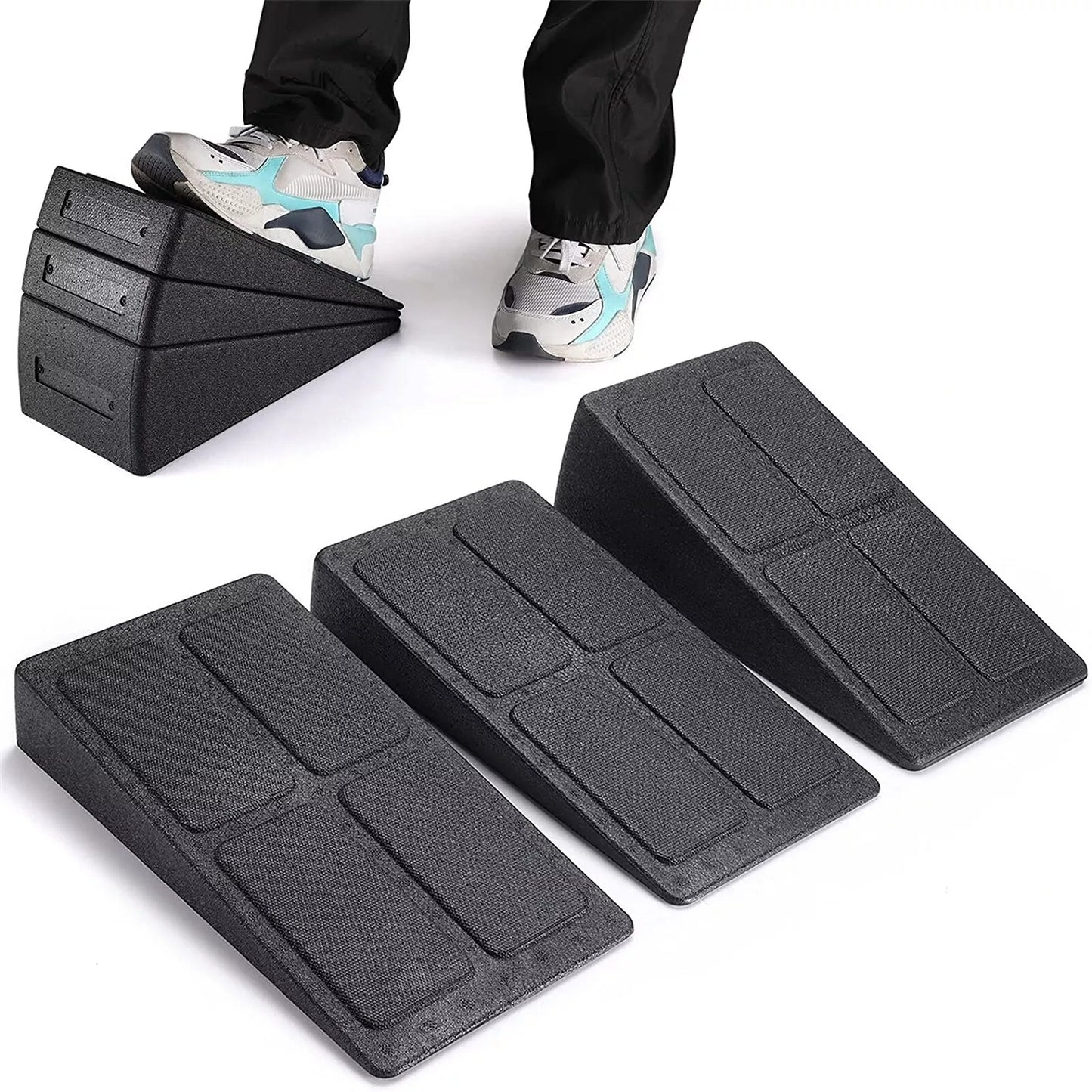 3pcs Slant Yoga Blocks for Squat Training and Flexibility Exercises