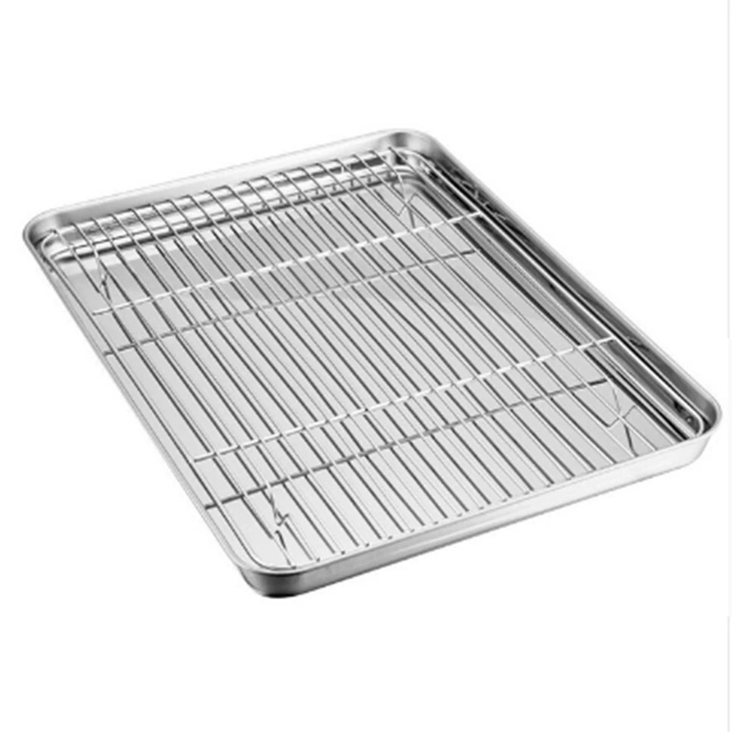 Stainless Steel Baking Tray with Cooling Rack Cookie Sheet Pan Set