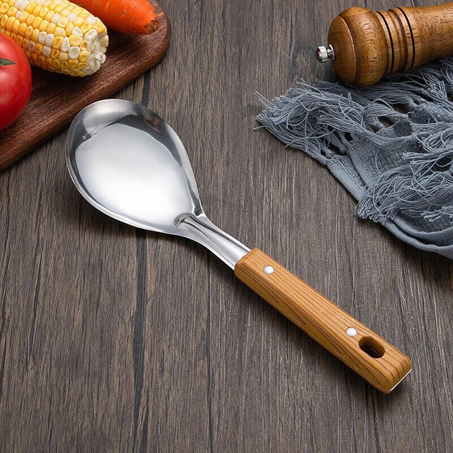5 Piece Stainless Steel Cooking Utensil Set Great for Kitchen