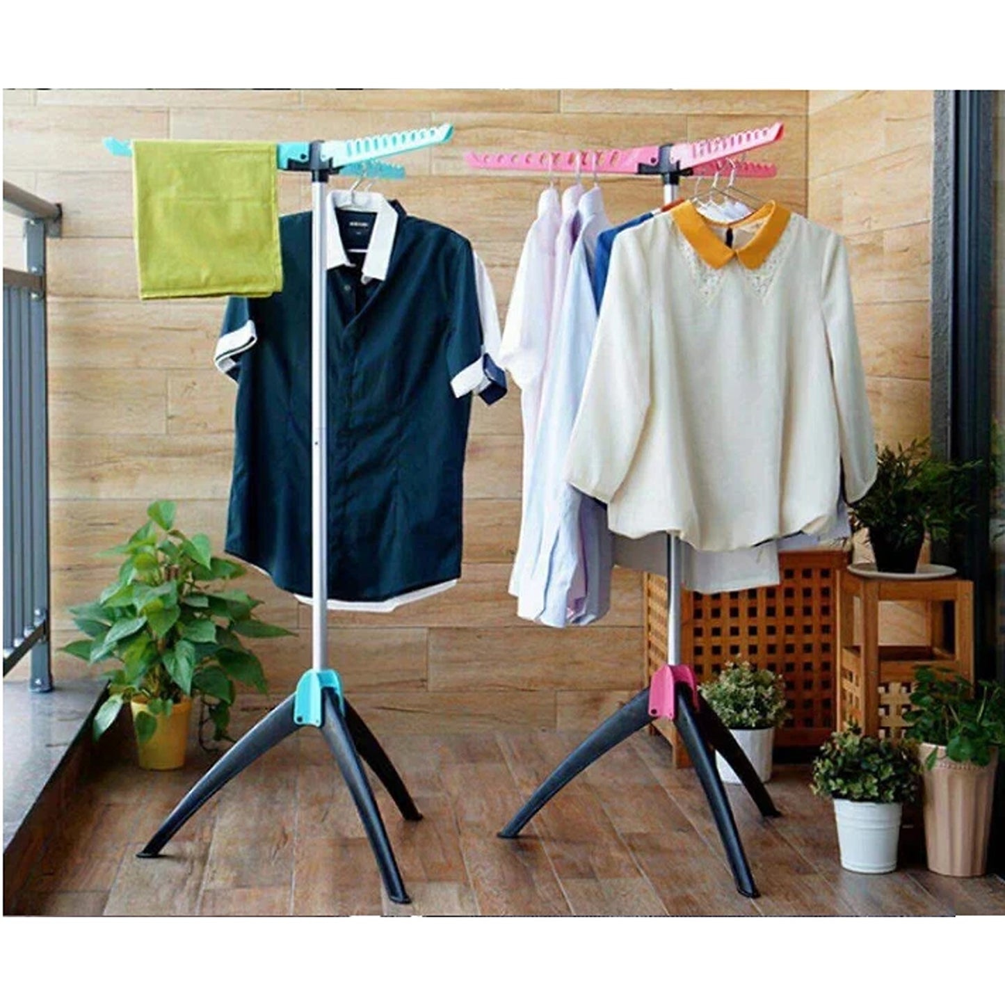 Foldable Clothes Drying Rack Collapsible Laundry Stand 135cm