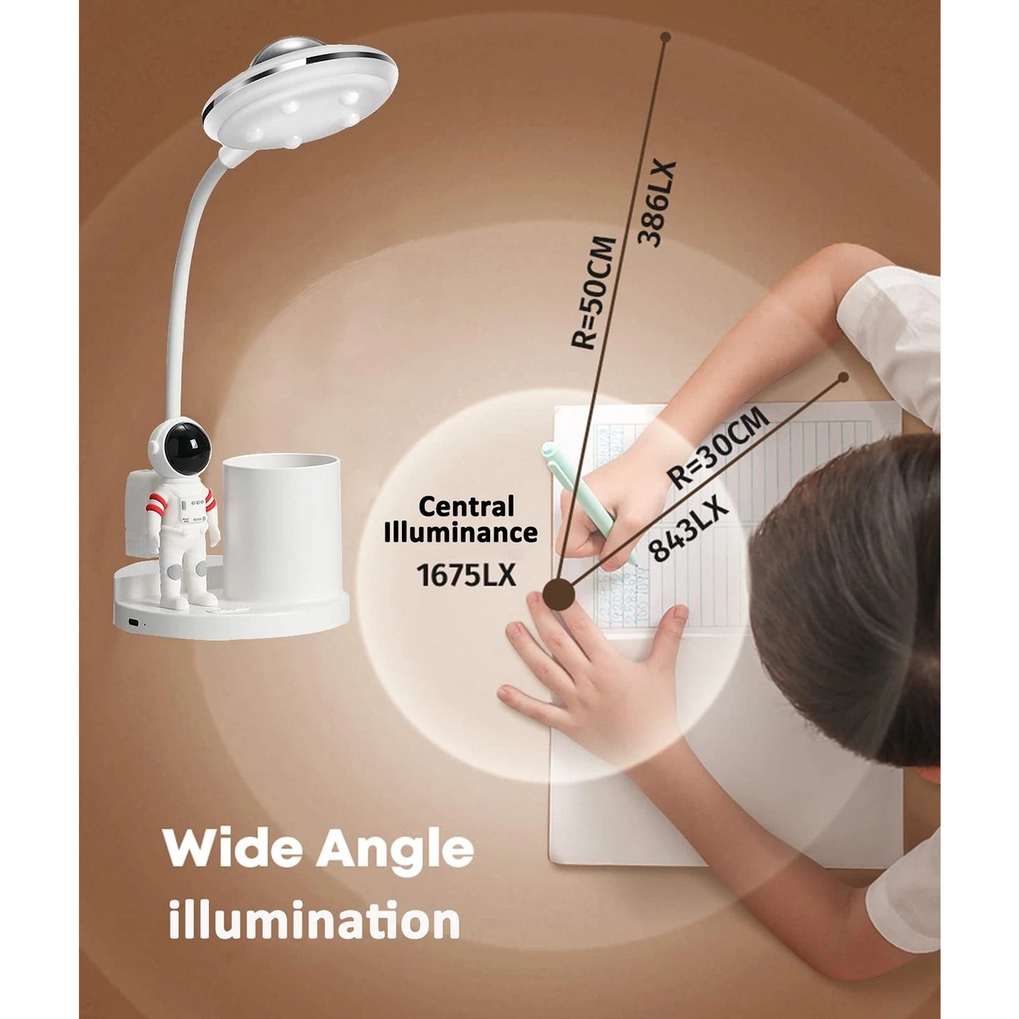 LED Desk Lamp with Touch Sensor and USB Rechargeable Battery