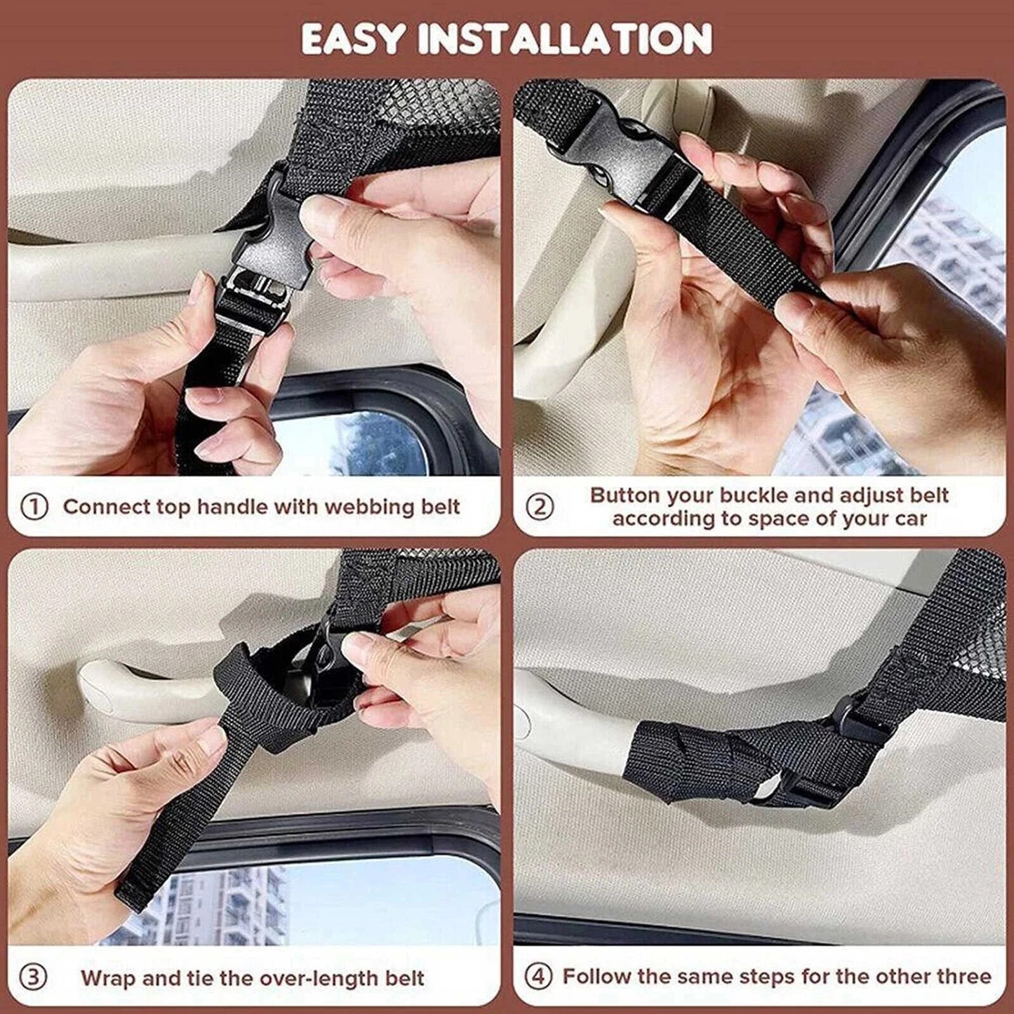 Car Roof Cargo Storage Net for SUV Van 90 x 65cm