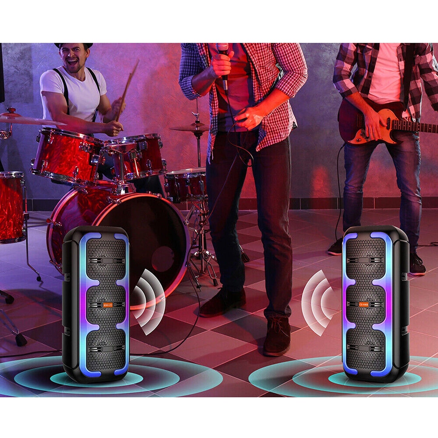 Party Bass RGB LED Karaoke Speaker