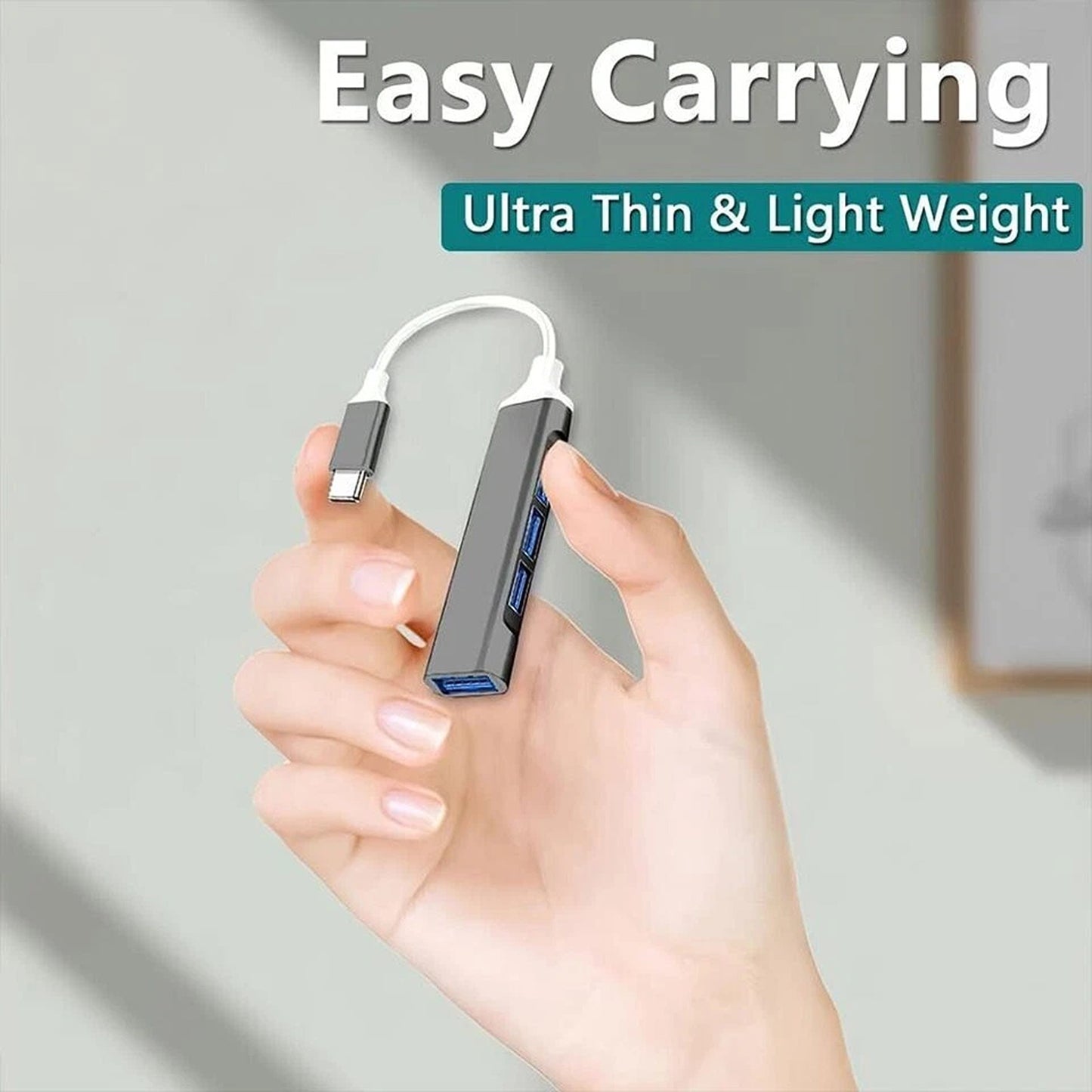 4 in 1 Multi Port Adapter with USB and Type C for MacBook and iPad