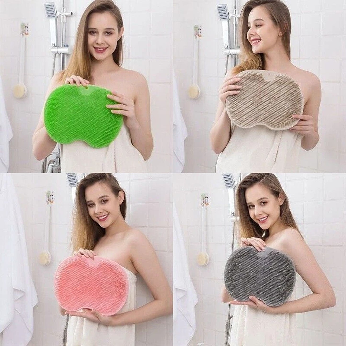 Foot and Back Scrubber Mat for Shower and Bath Exfoliating Pad