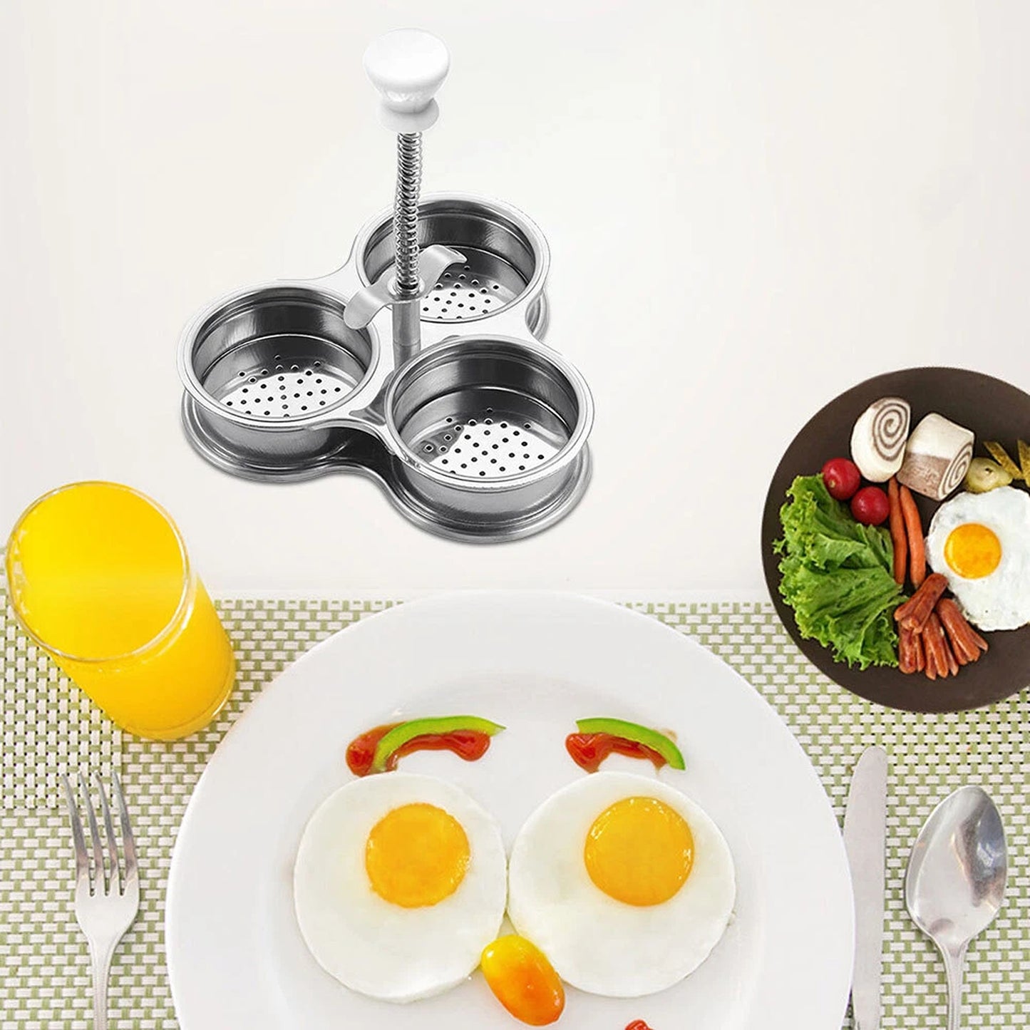 Stainless Steel Egg Poacher Pan Poached Egg Maker