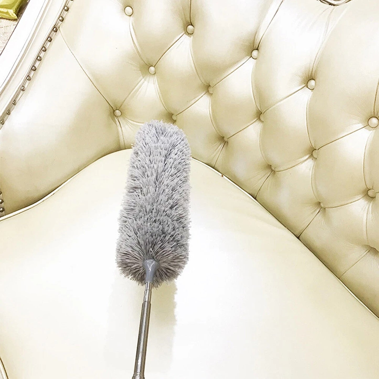 Green Adjustable Microfiber Dust Brush Telescopic Duster For Home And Car