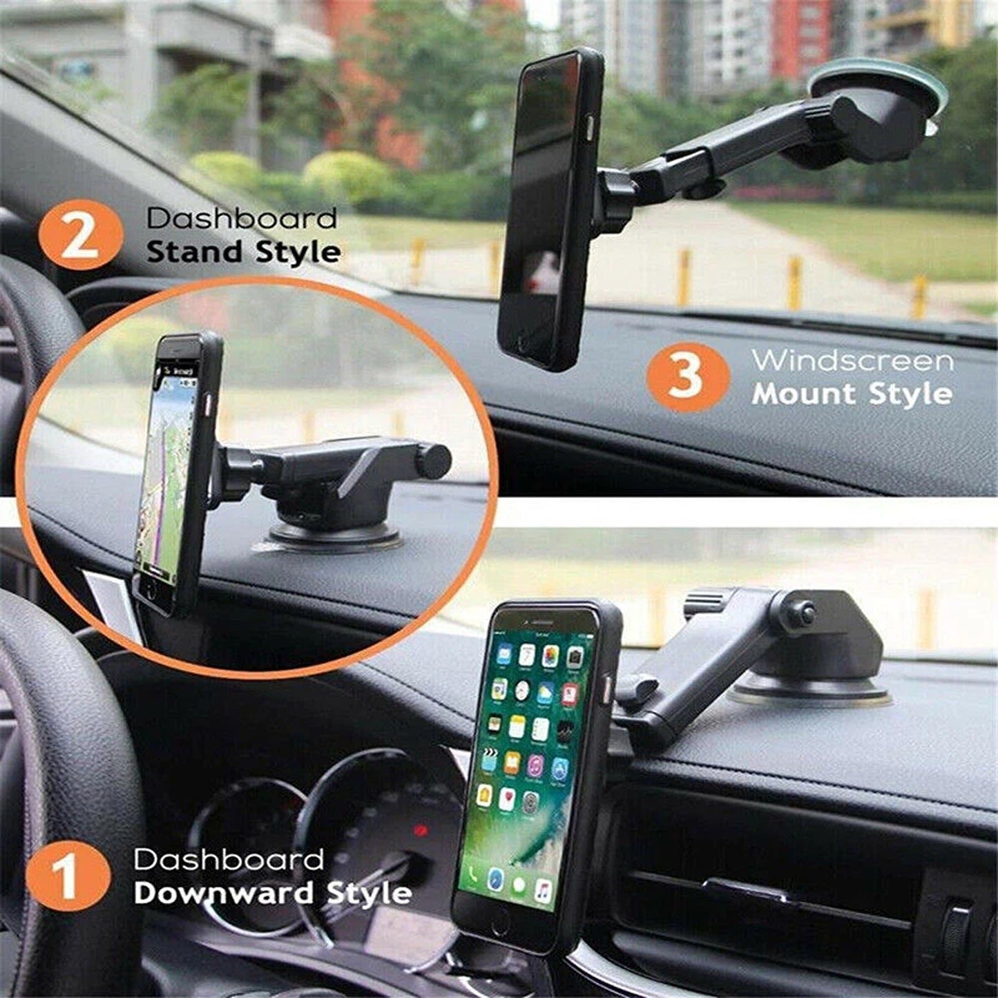 360 Degree Magnetic Car Phone Mount for Dashboard and Windshield