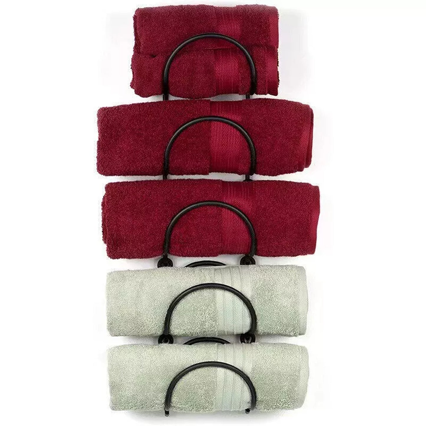 Wall Mounted Bathroom Shelf with Towel and Wine Holder