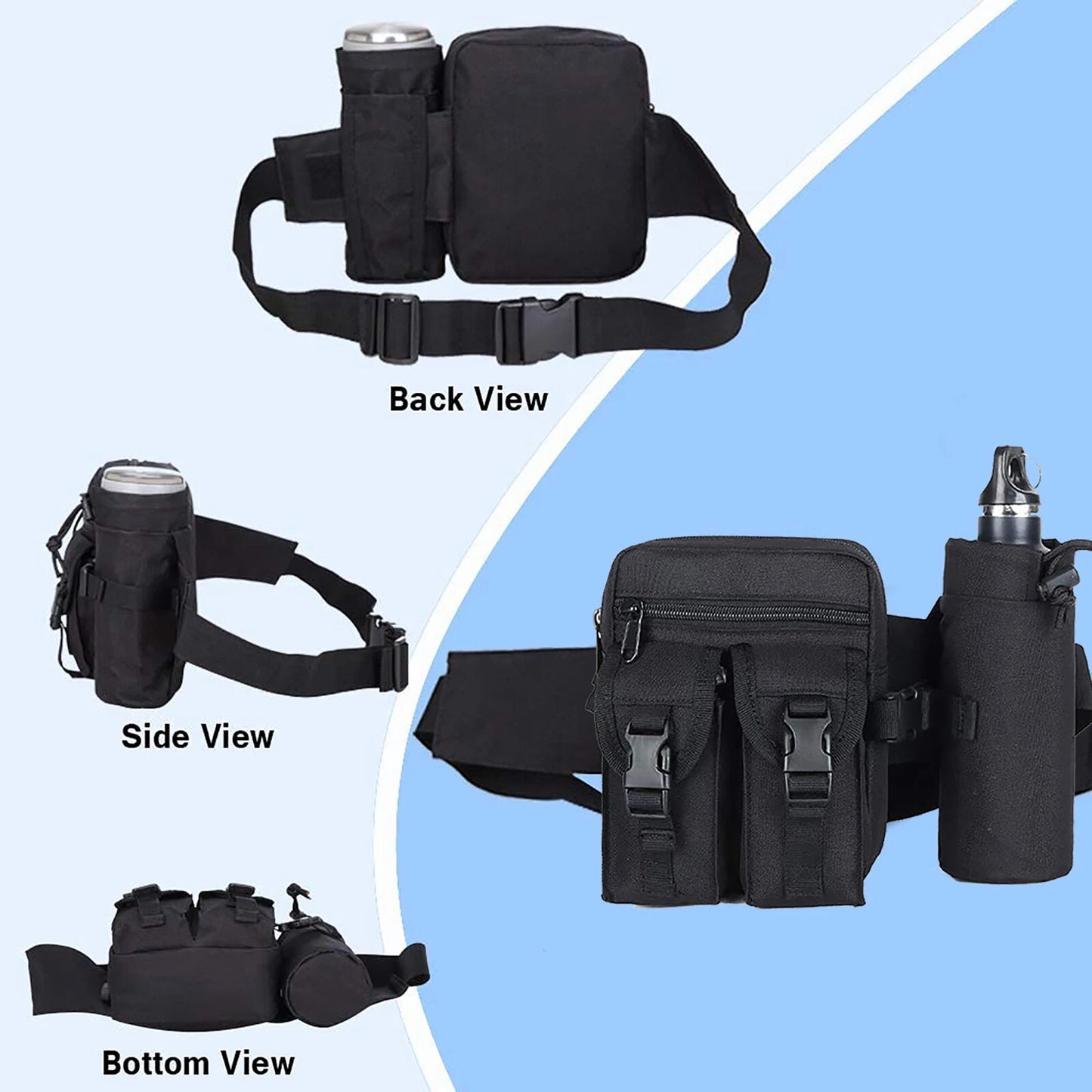 Tactical Waist Bag Utility Fanny Pack Outdoor Belt Pouch for Hiking Camping