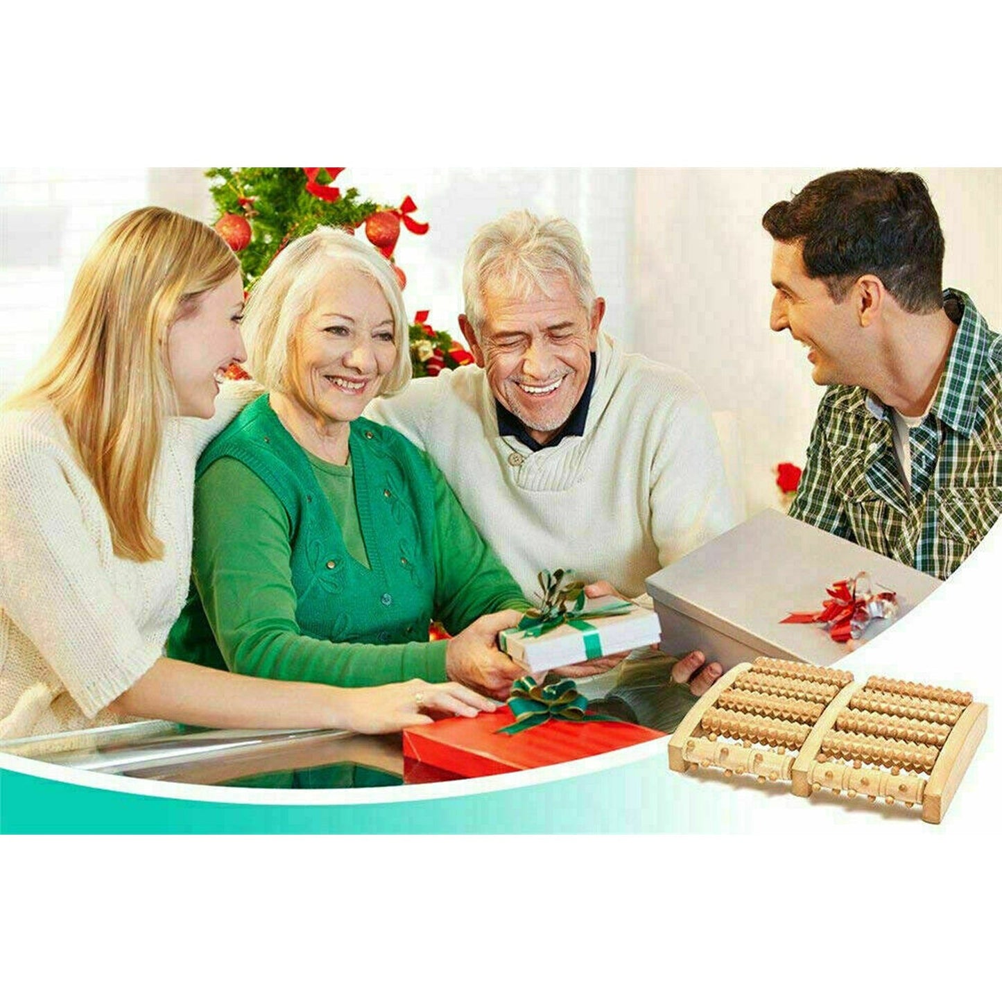 Acupressure Tool Wooden Foot Massage Roller