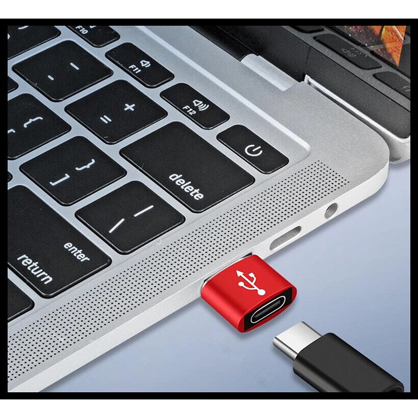 Gold USB Type A Male to USB C Female Charging Port Adapter Converter