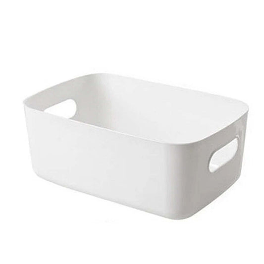 Plastic Storage Basket with Carry Handle for Organization