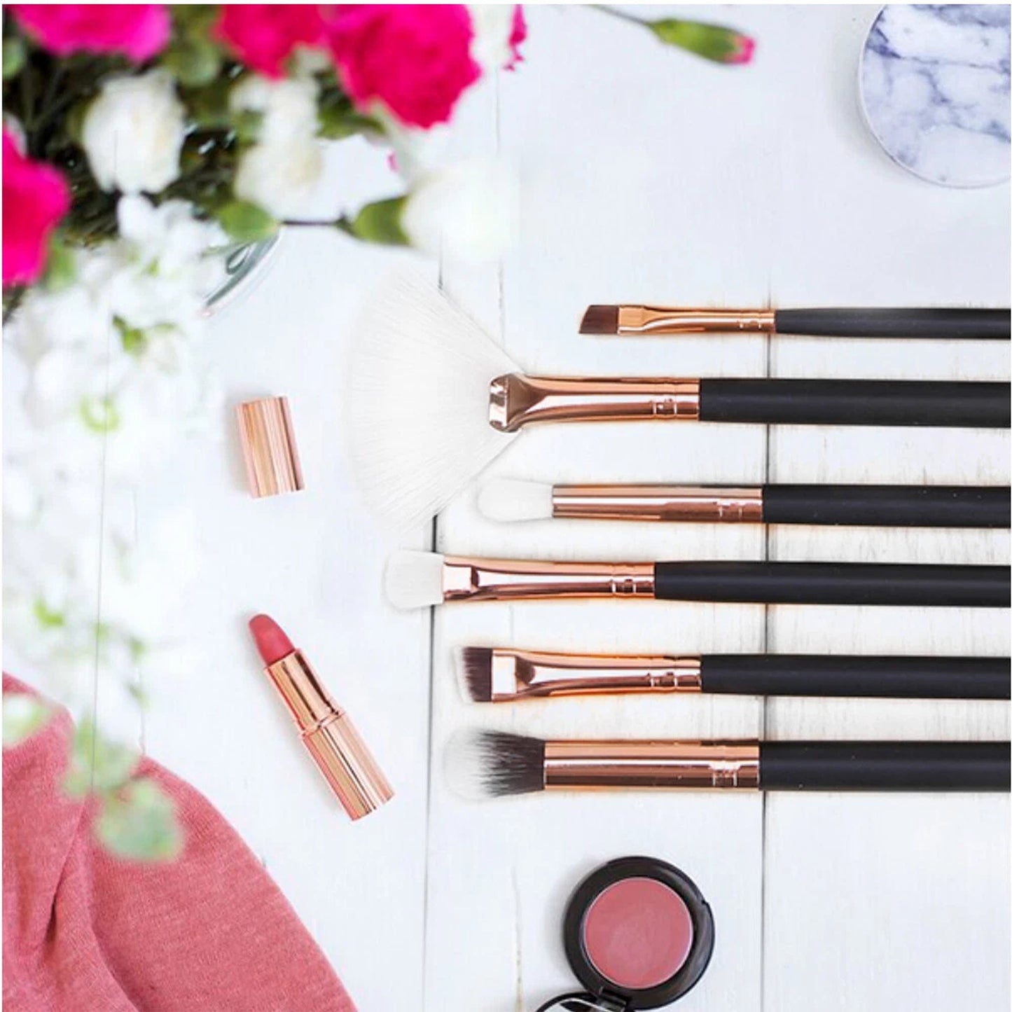 15 Piece Beauty Brush Set for Everyday Makeup Application