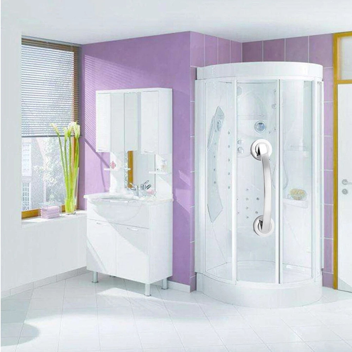 Shower and Tub Safety Handle Grab Bar with Strong Suction Cup