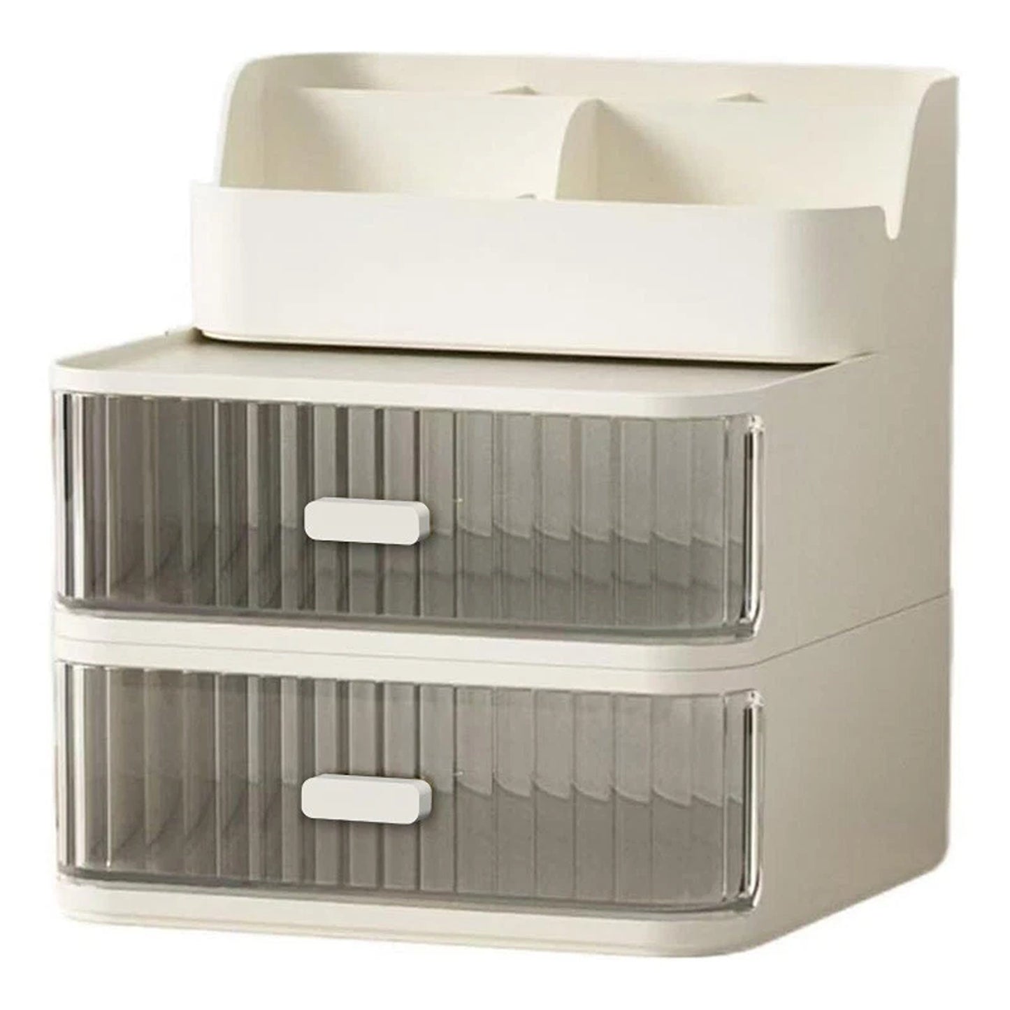 White Multi Purpose Cosmetic and Stationery Organizer