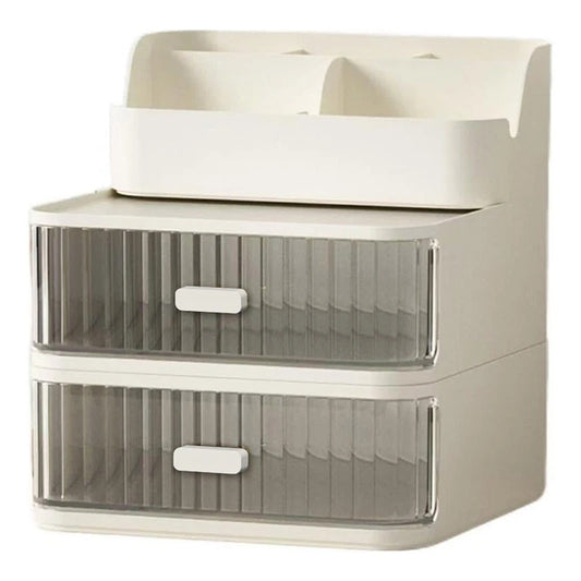 White Multi Purpose Cosmetic and Stationery Organizer