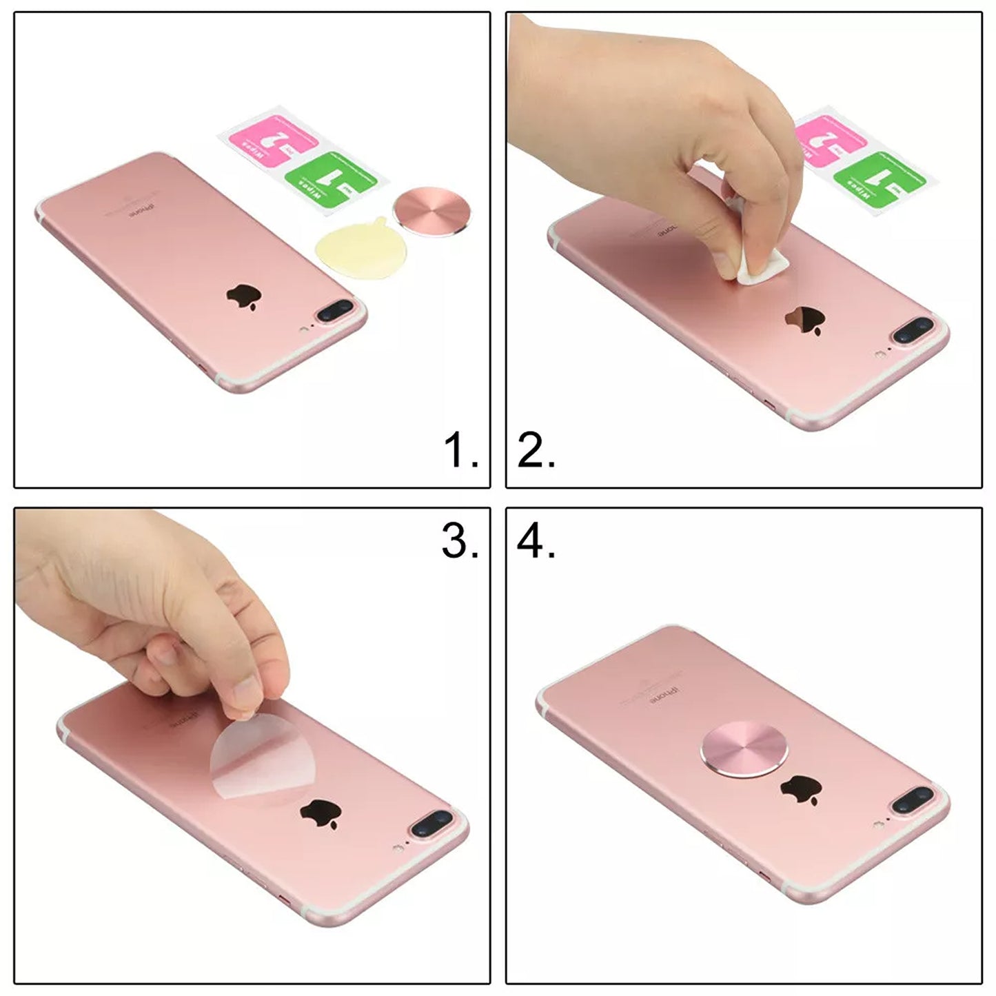 Magnetic Car Phone Holder Metal Plate Mount Stand for Magnet-Compatible Phones