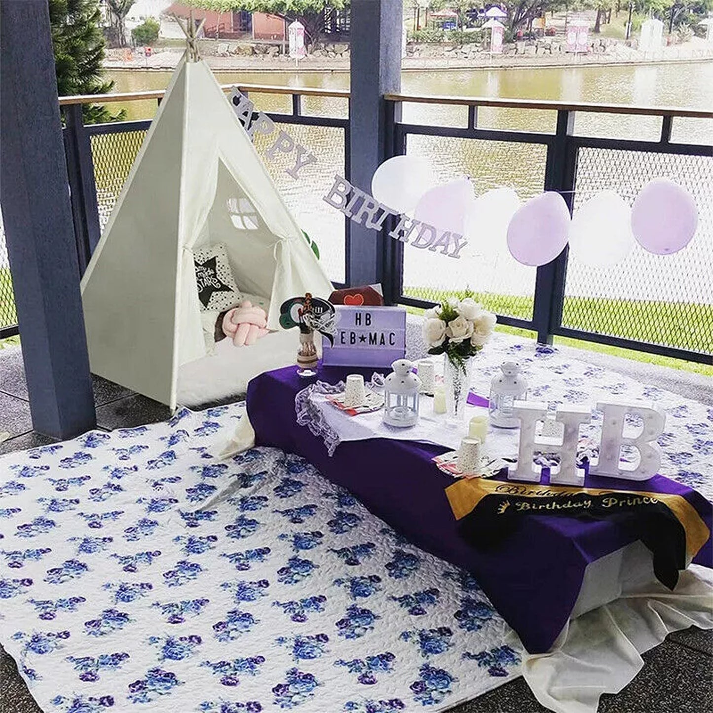 Large Cotton Canvas Teepee Tent Playhouse for Children Boys and Girls