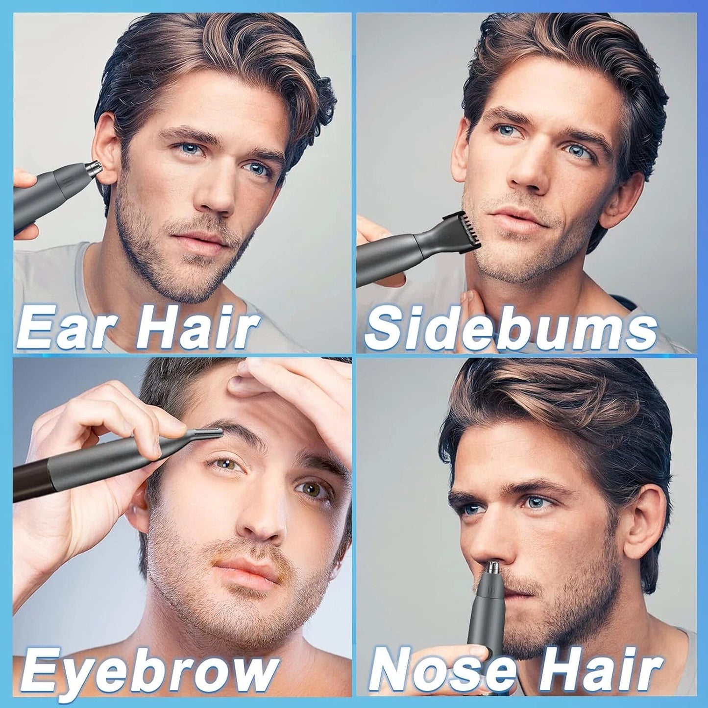 Rechargeable Nose and Ear Hair Trimmer for Men Portable Grooming Tool