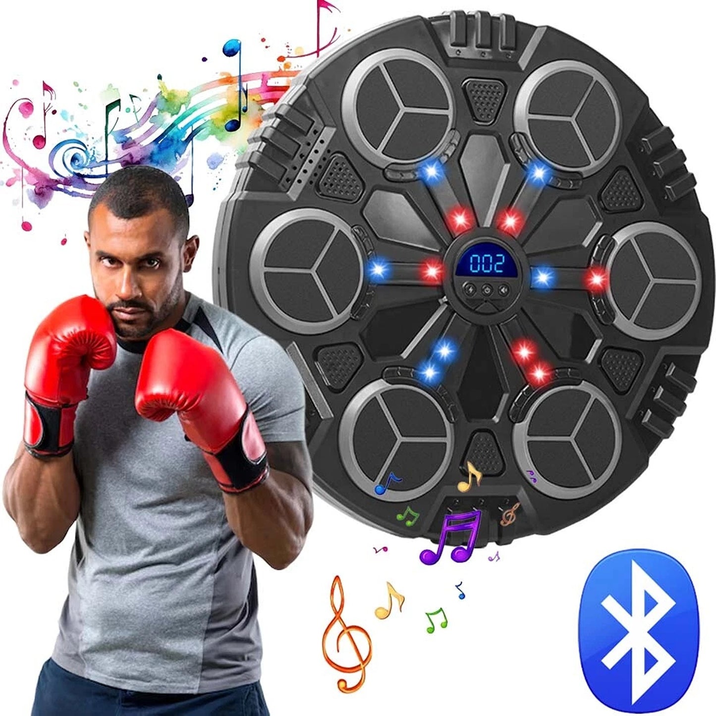 Smart Boxing Machine with Bluetooth and LED for Home Training