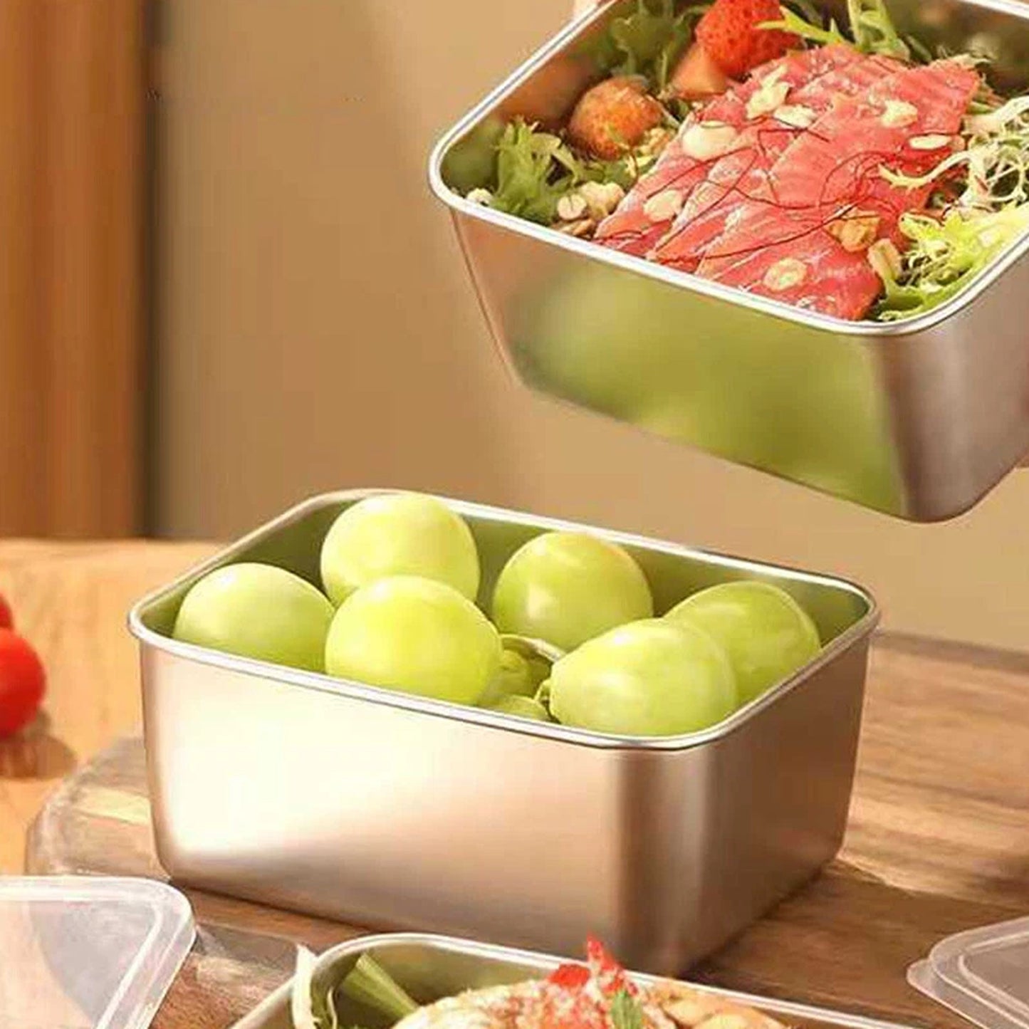 Reusable Stainless Steel Food Storage Box Set 10pcs