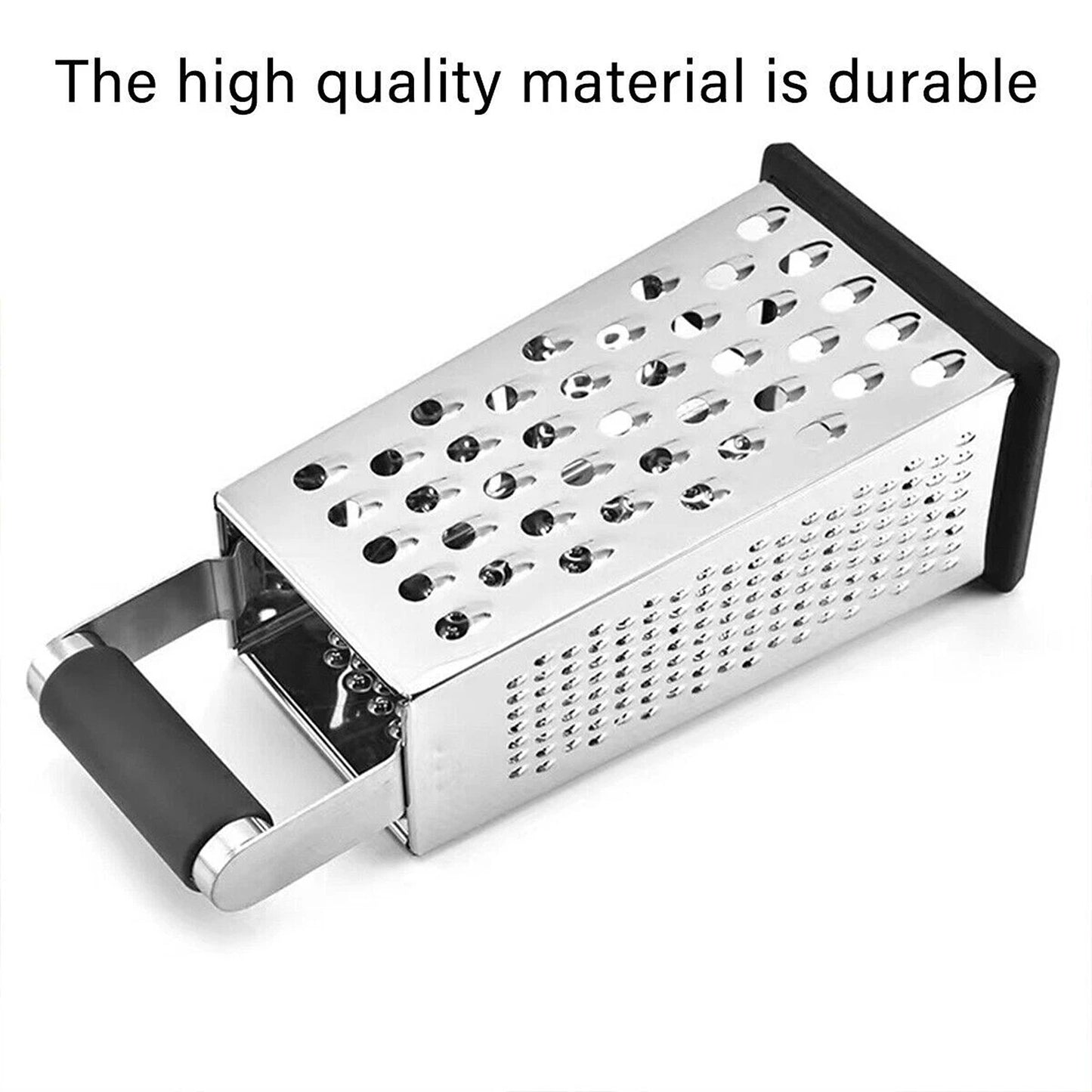 4 Sided Stainless Steel Food Grater for Cheese and Veggies
