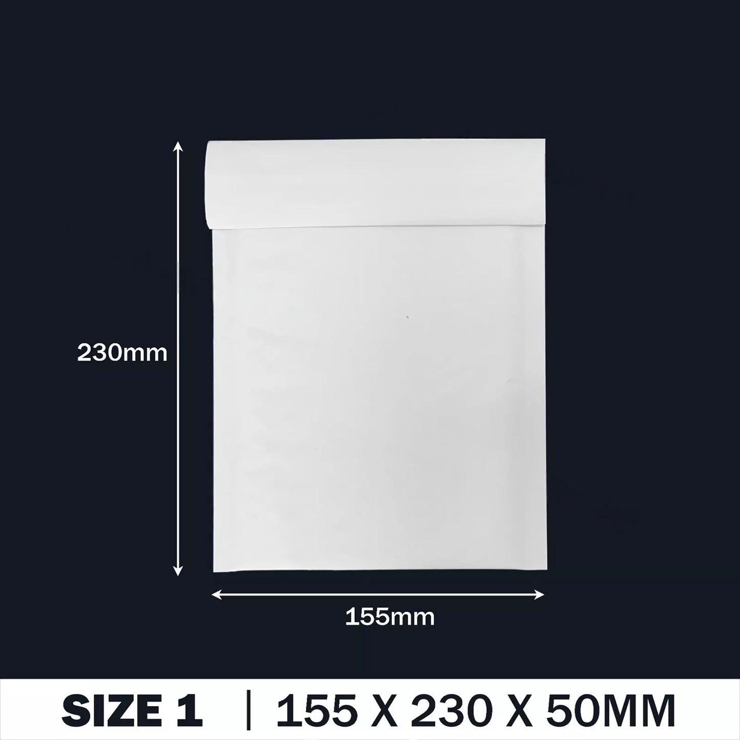 A5 Bubble Mailer 155x230mm White Padded Envelope C5 Size 1 - 40pcs