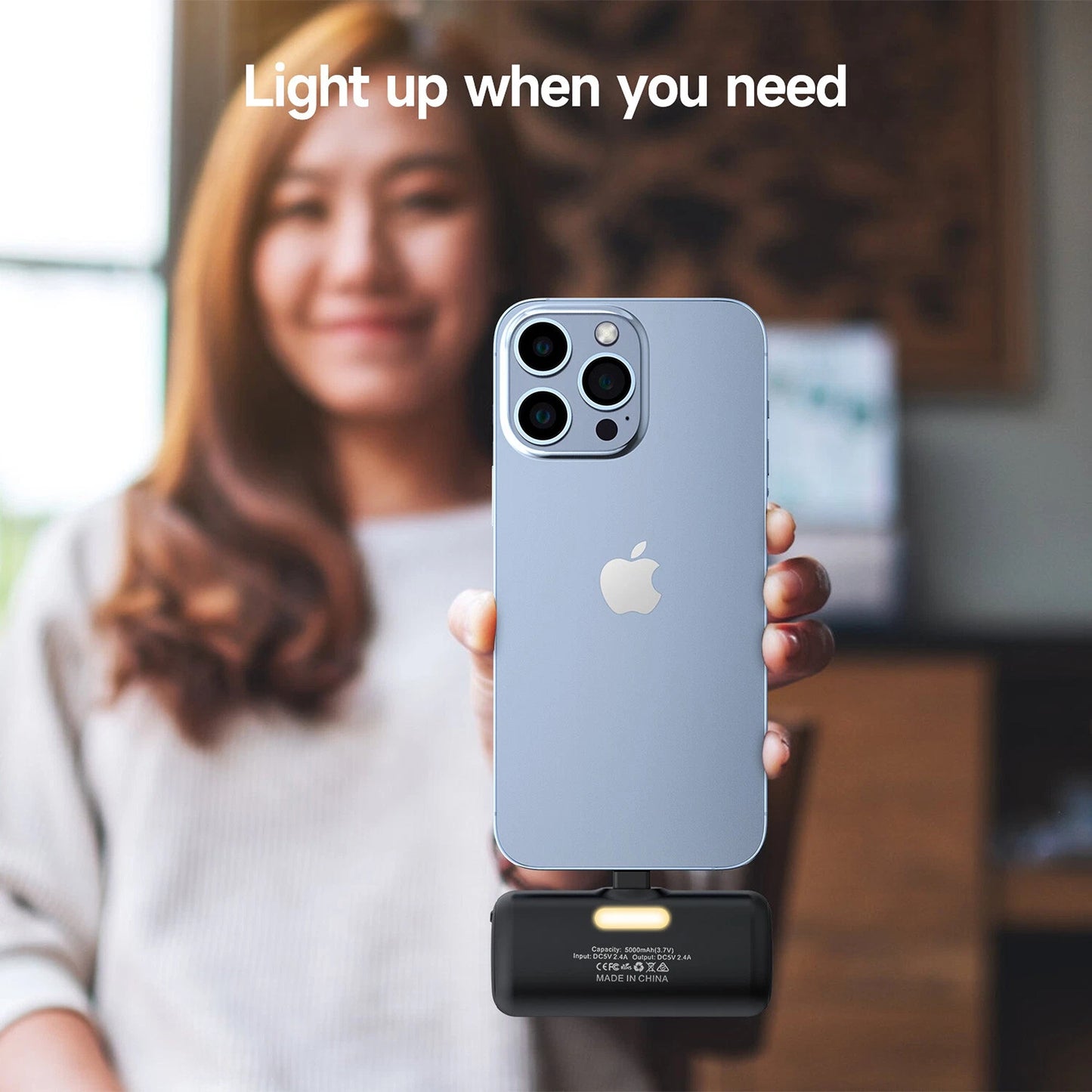 5000mAh Mini Power Bank Portable Charger with PD Fast Charging for iPhone