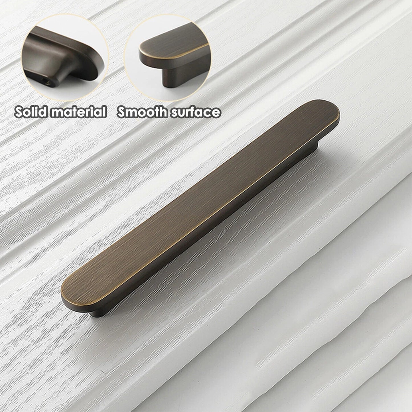 Simple Brass Door Handle Cabinet Pull Knob Wardrobe Handle 4 Sizes for Kitchen