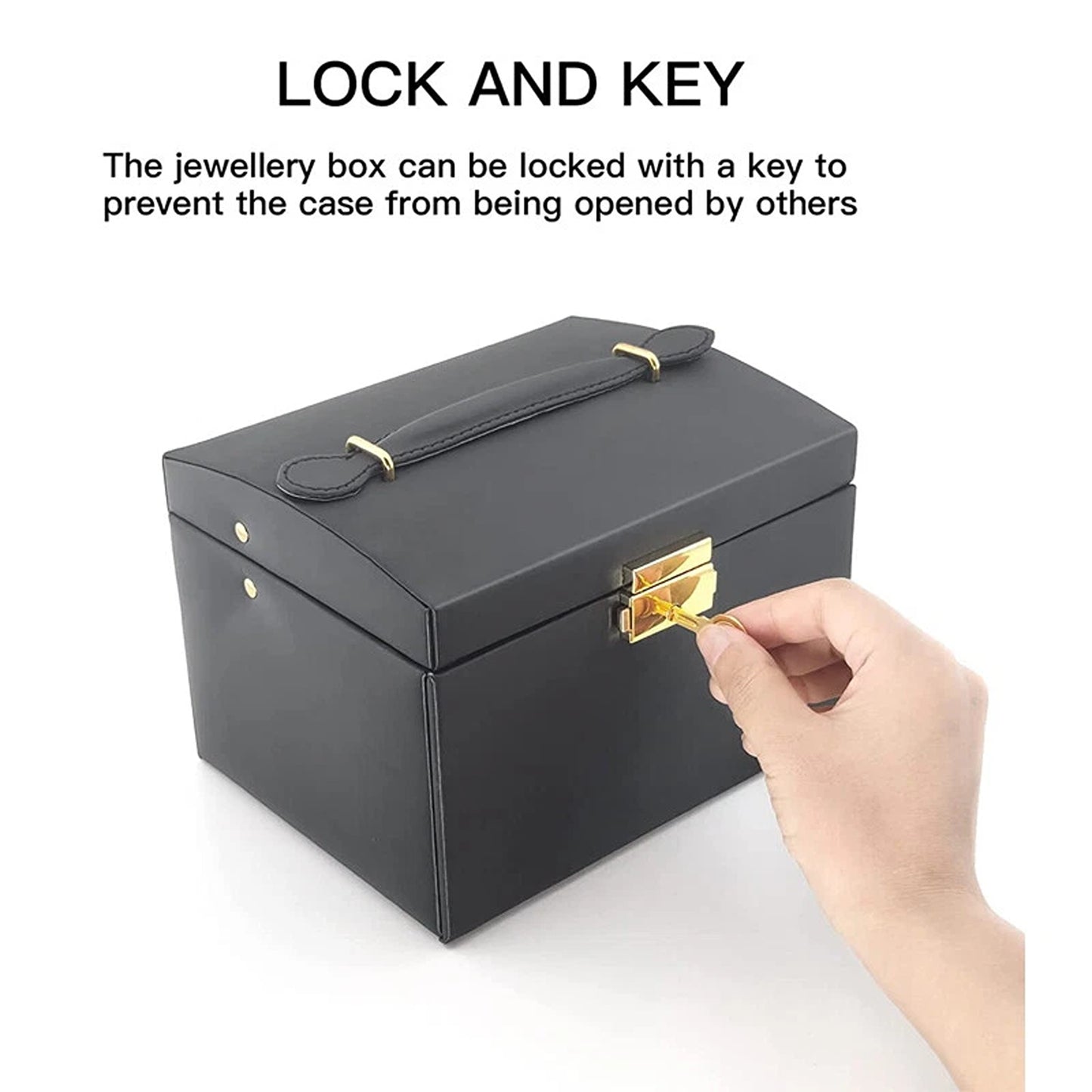 Jewelry Storage Case with Holder for Earrings and Rings