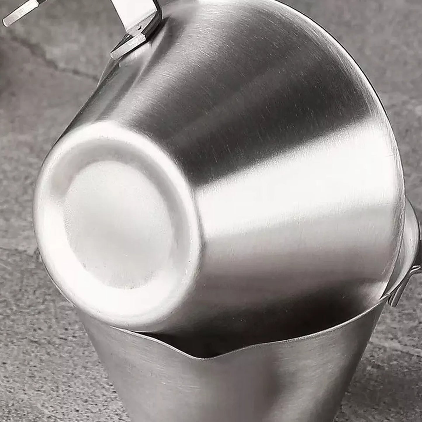 Espresso Measuring Cup 100ml Stainless Steel with Easy Grip Handle