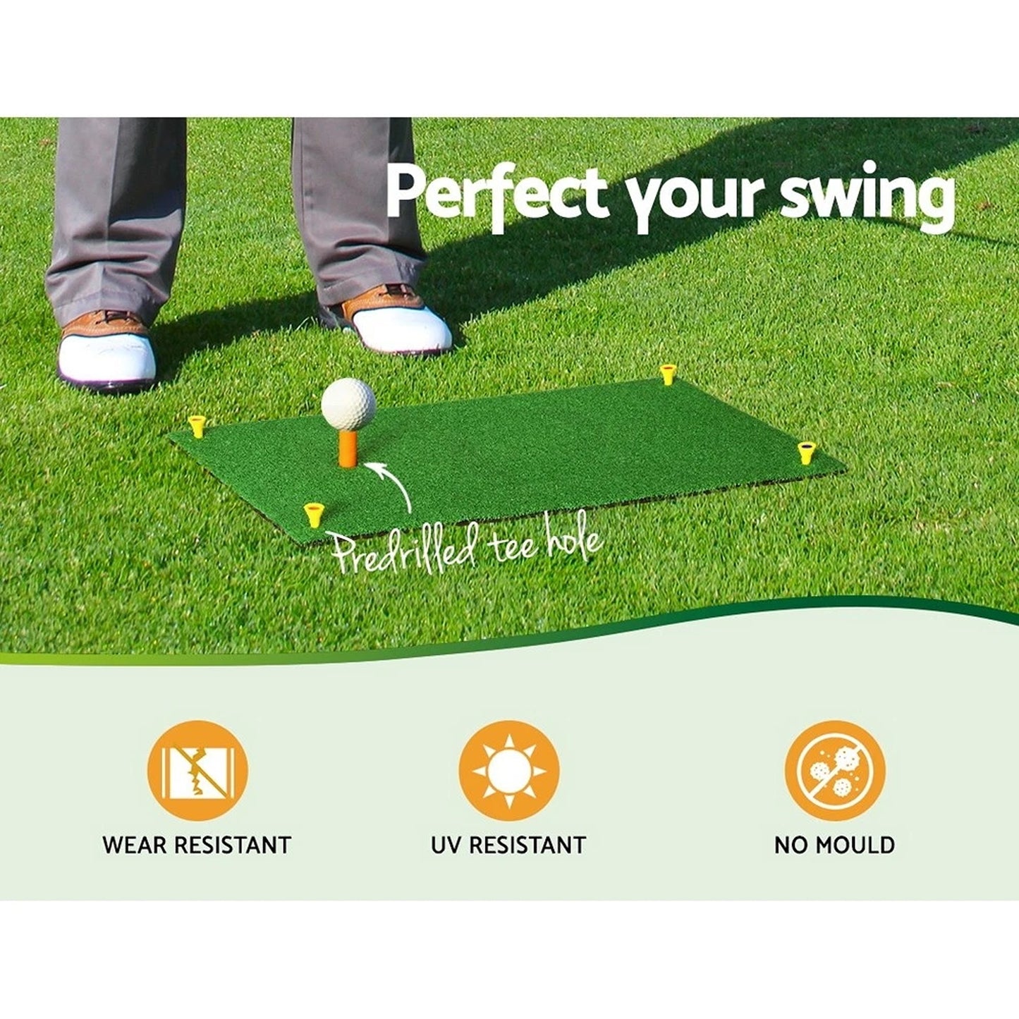 Golf Training Hitting Mat for Indoor and Outdoor Use