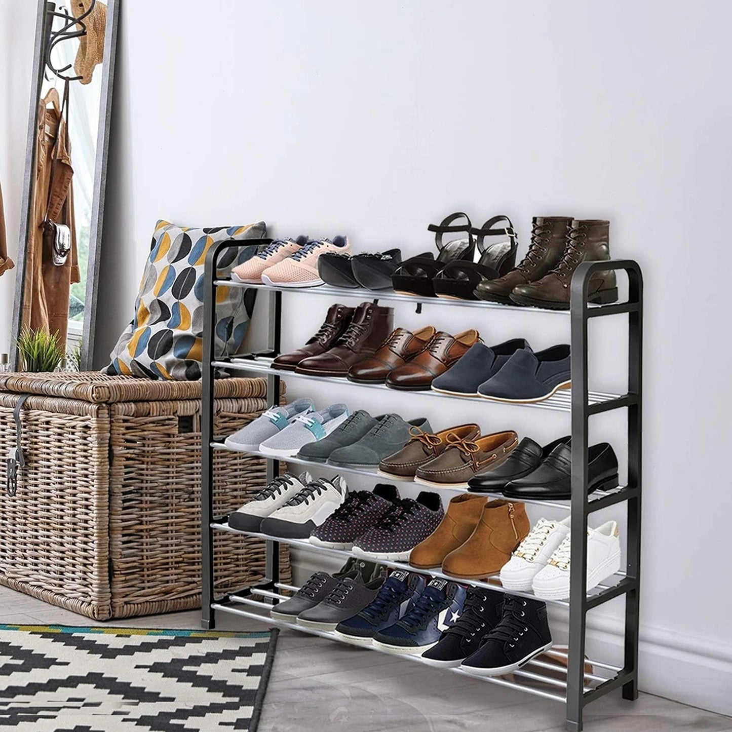 5 Tier Shoe Storage Organizer Rack Shelf Stand Space Saving