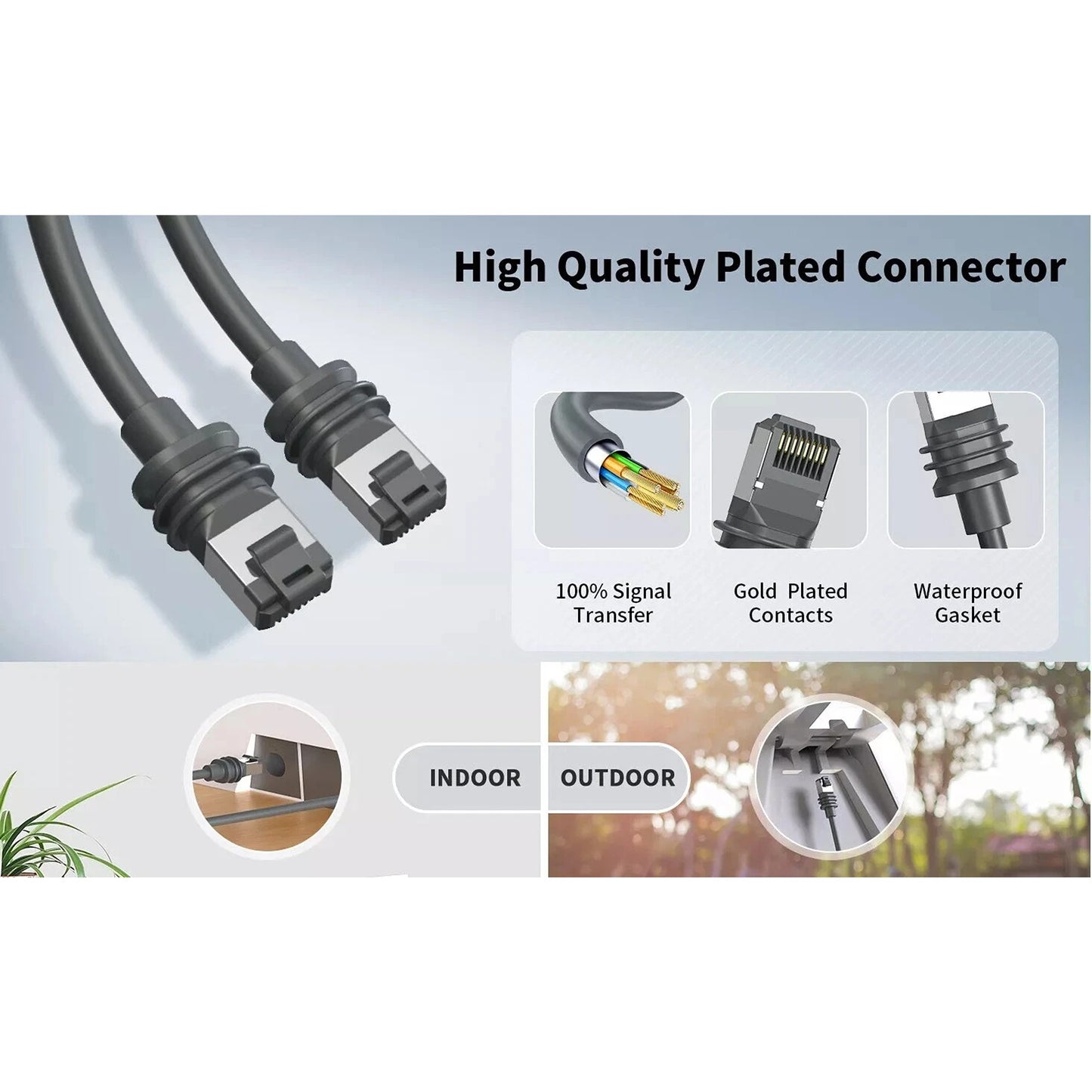 30ft Waterproof Standard Cable Compatible with Starlink Gen 3 V3